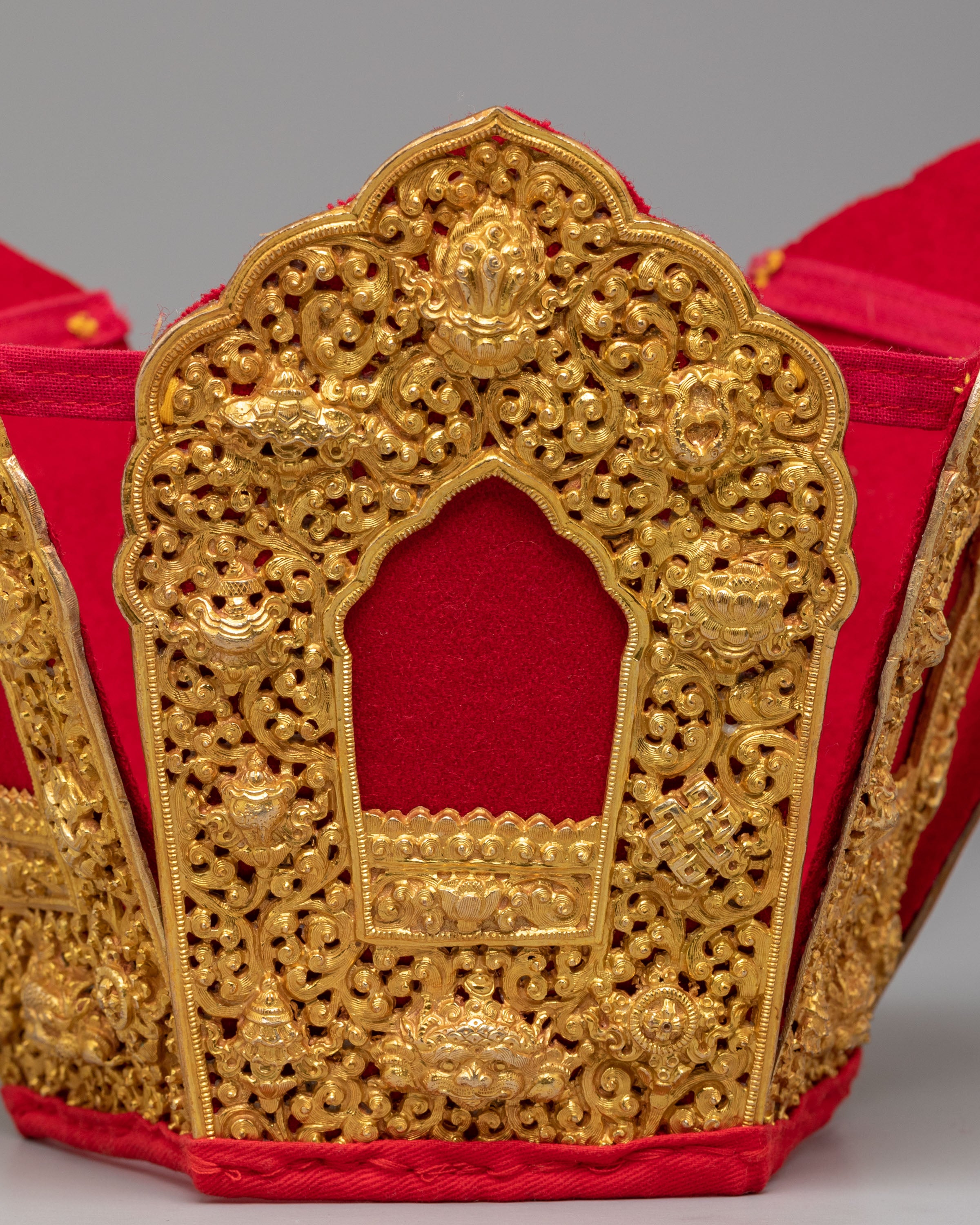 Sacred Buddhist Ceremonial Crown | Ritual Headwear for Meditation Devotion