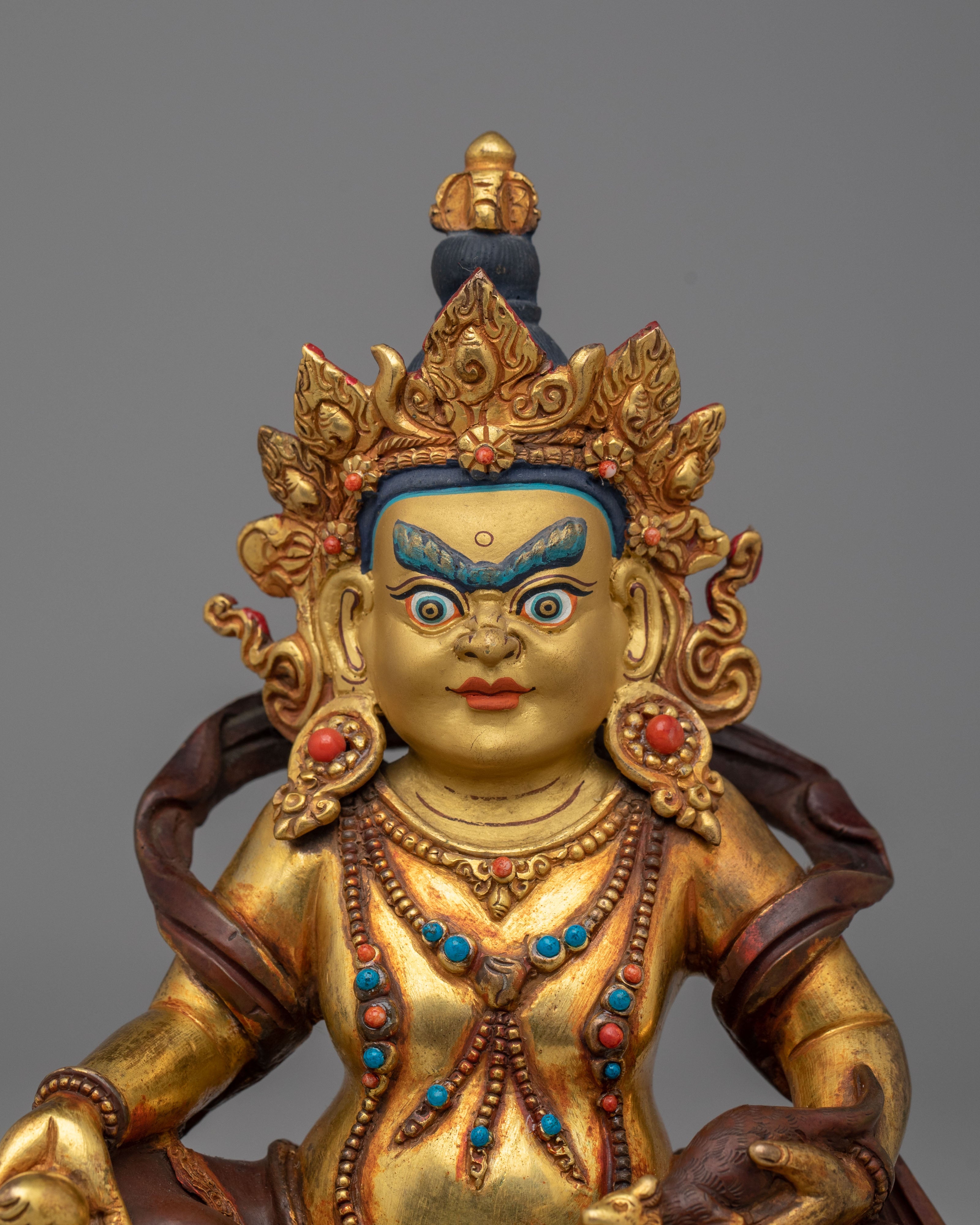 Traditional Sacred Dzambhala Statue | Tibetan Wealth Deity