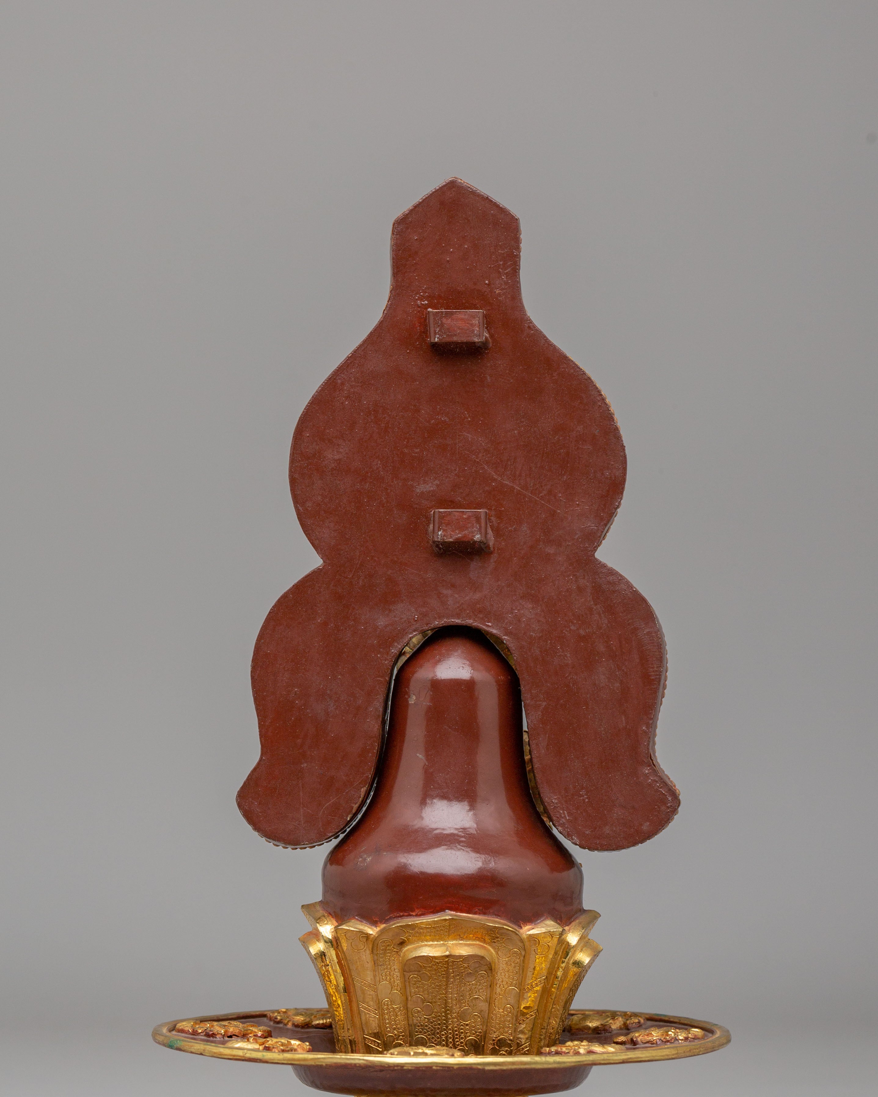 Traditional Tibetan Ritual Torma | Electro Gold Plated Copper Torma