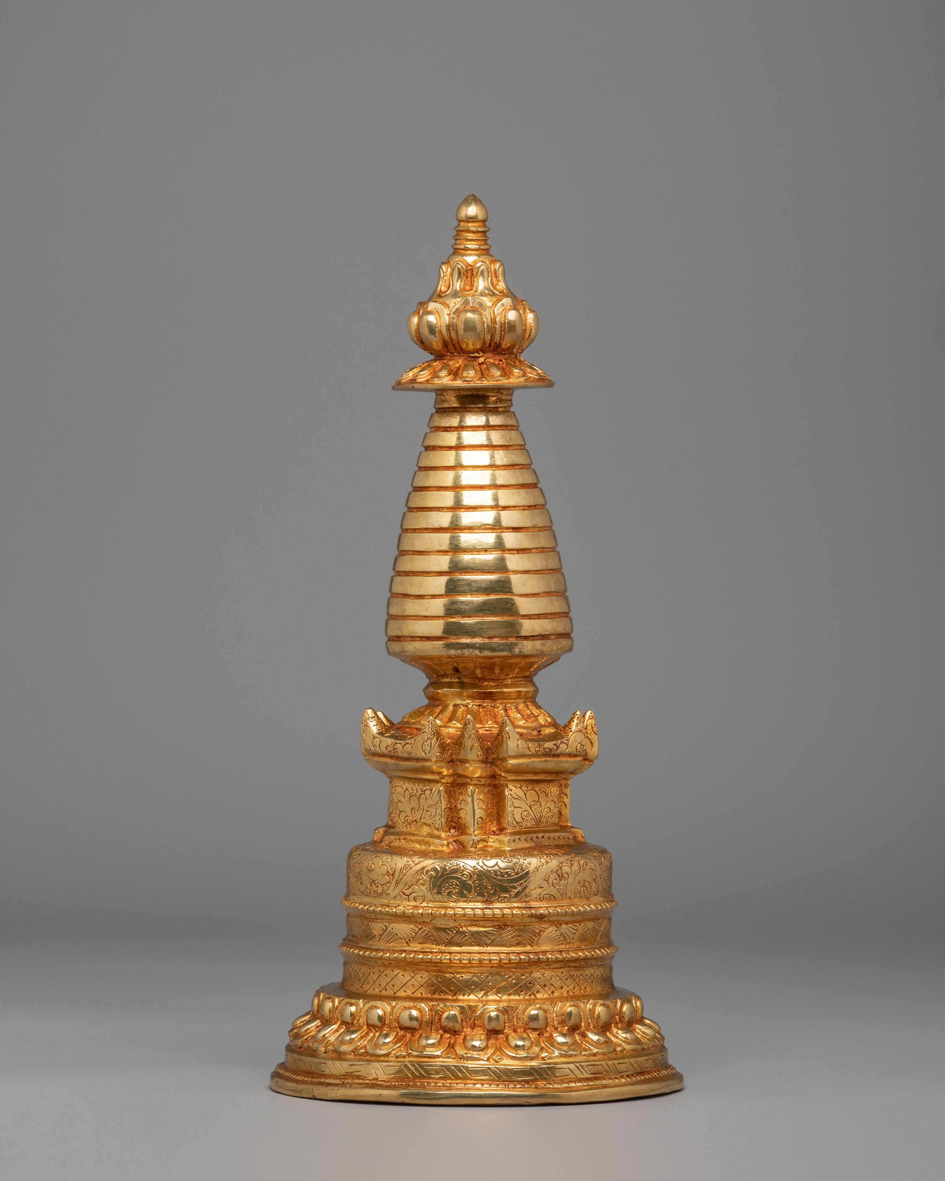 Traditional Handcrafted Altar Kadampa Stupa | Symbol of Spiritual Awakening