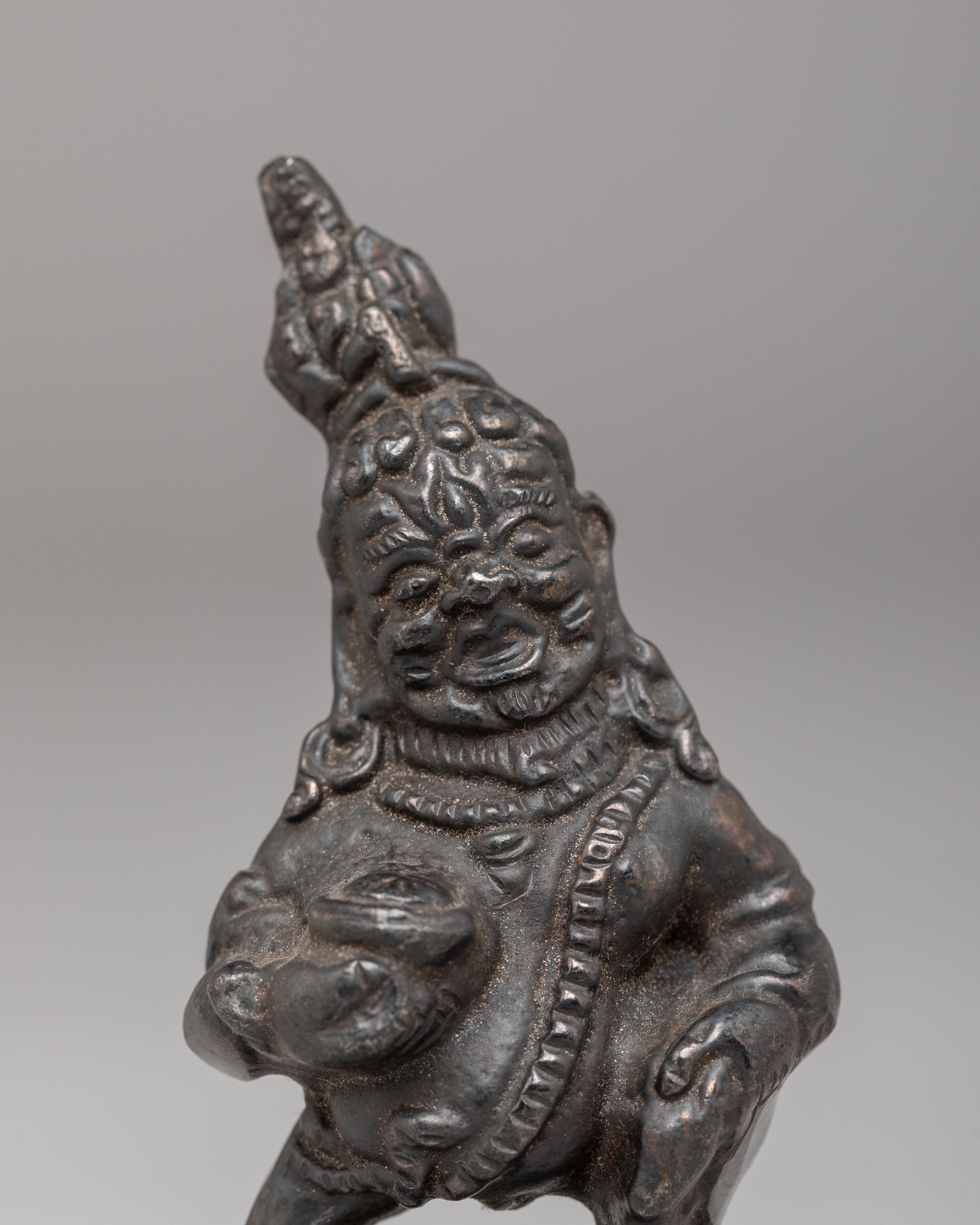 Himalayan Black Dzambhala Statue | Tibetan Wealth Deity Figurine