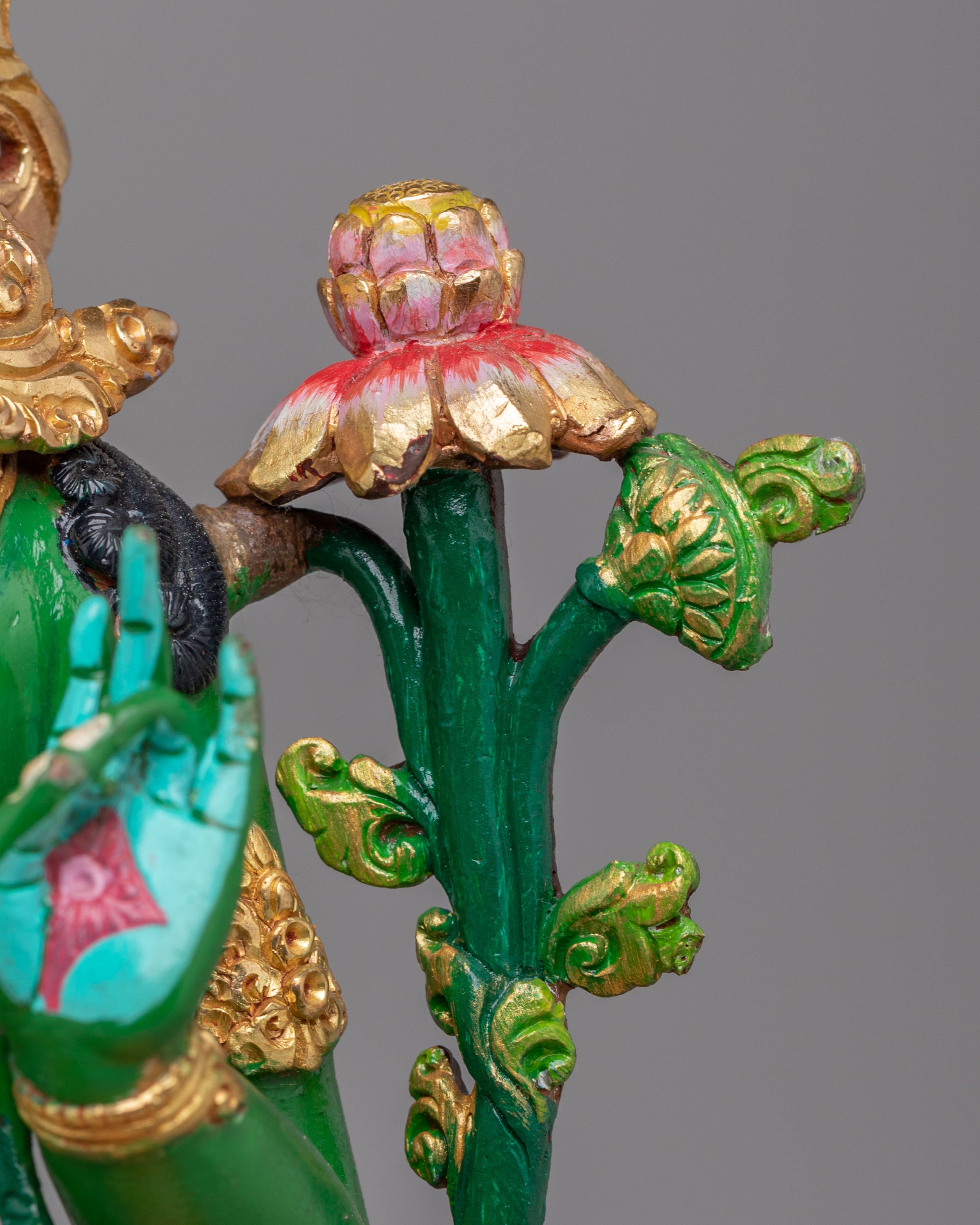 Green Tara Sculpture for Buddhist Altars | Spiritual Home Decor