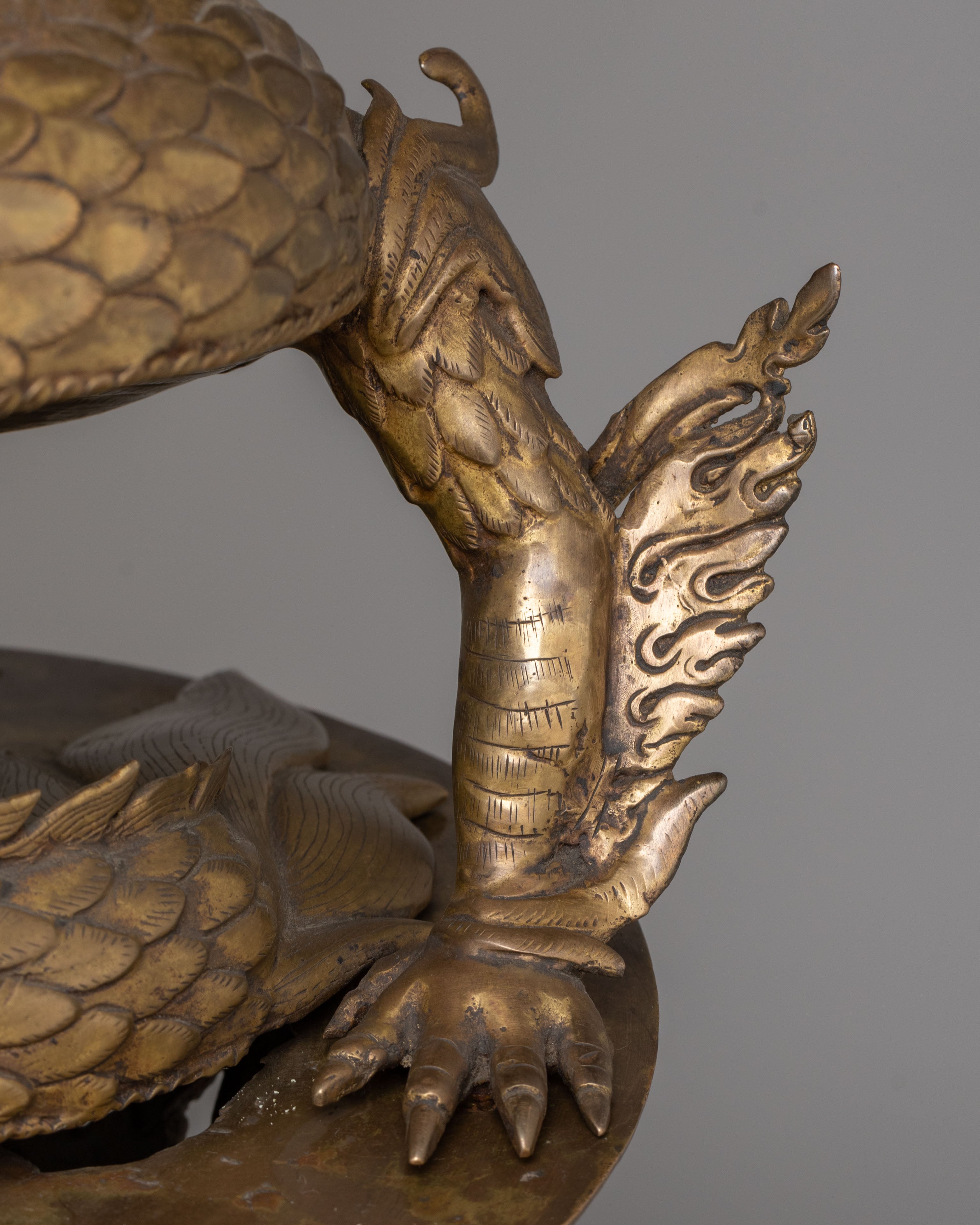 Dragon Incense Burner for Rituals | Traditional Buddhist Offering Pot