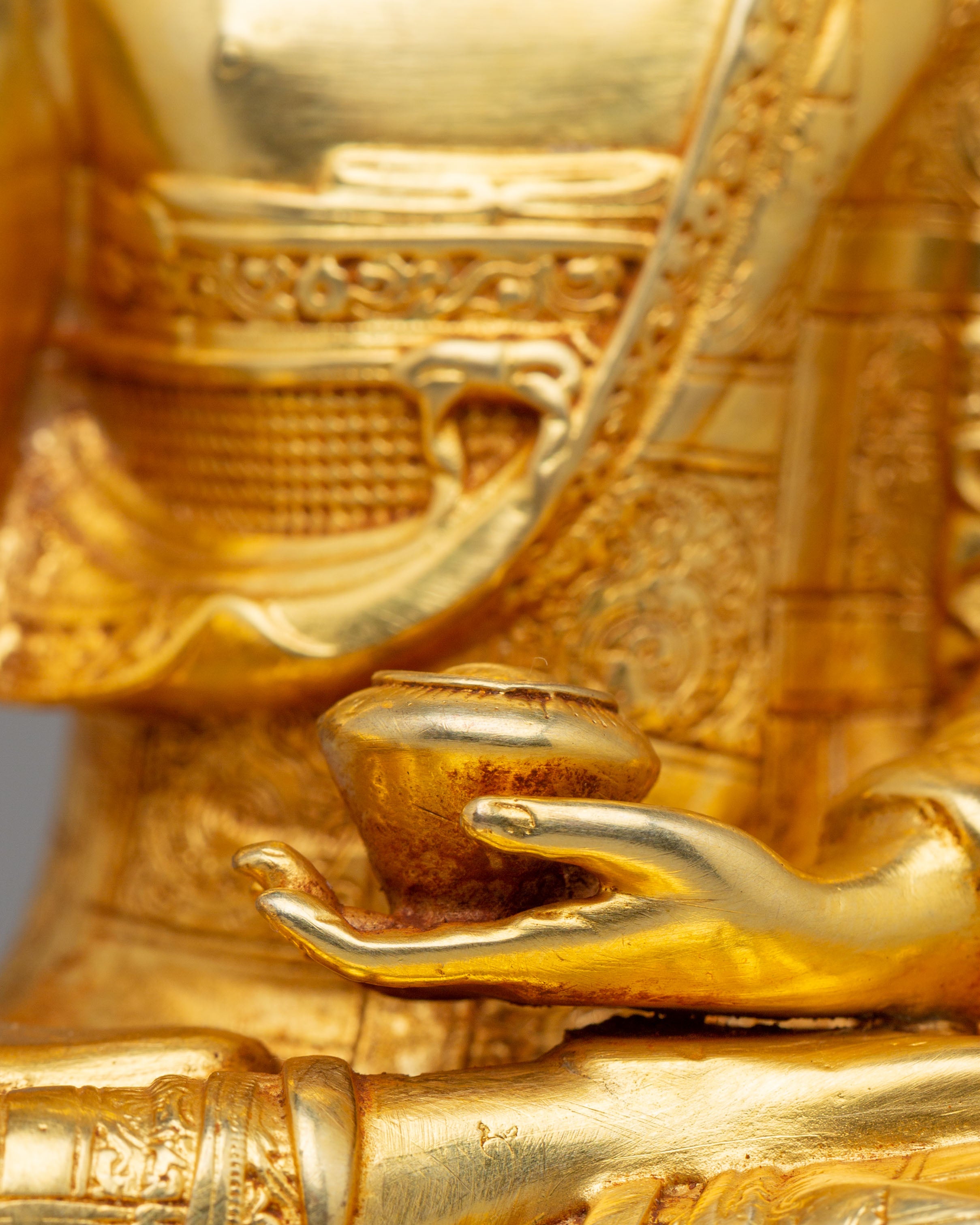 Handmade Three Buddha Statue Set | Shakyamuni, Amitabha & Medicine Buddha