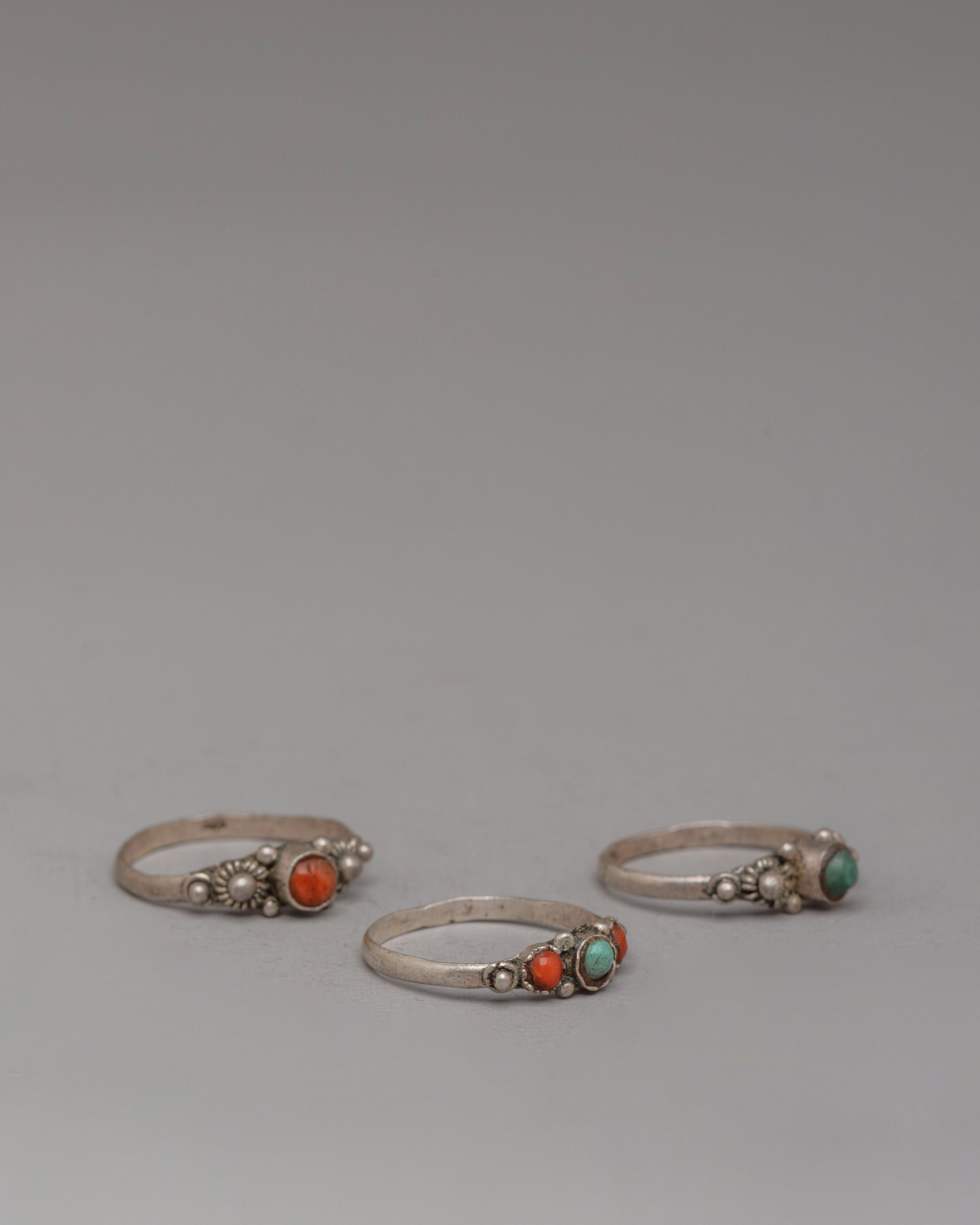 Spiritual Art Ring Set | Handmade Jewelry for Daily Wear