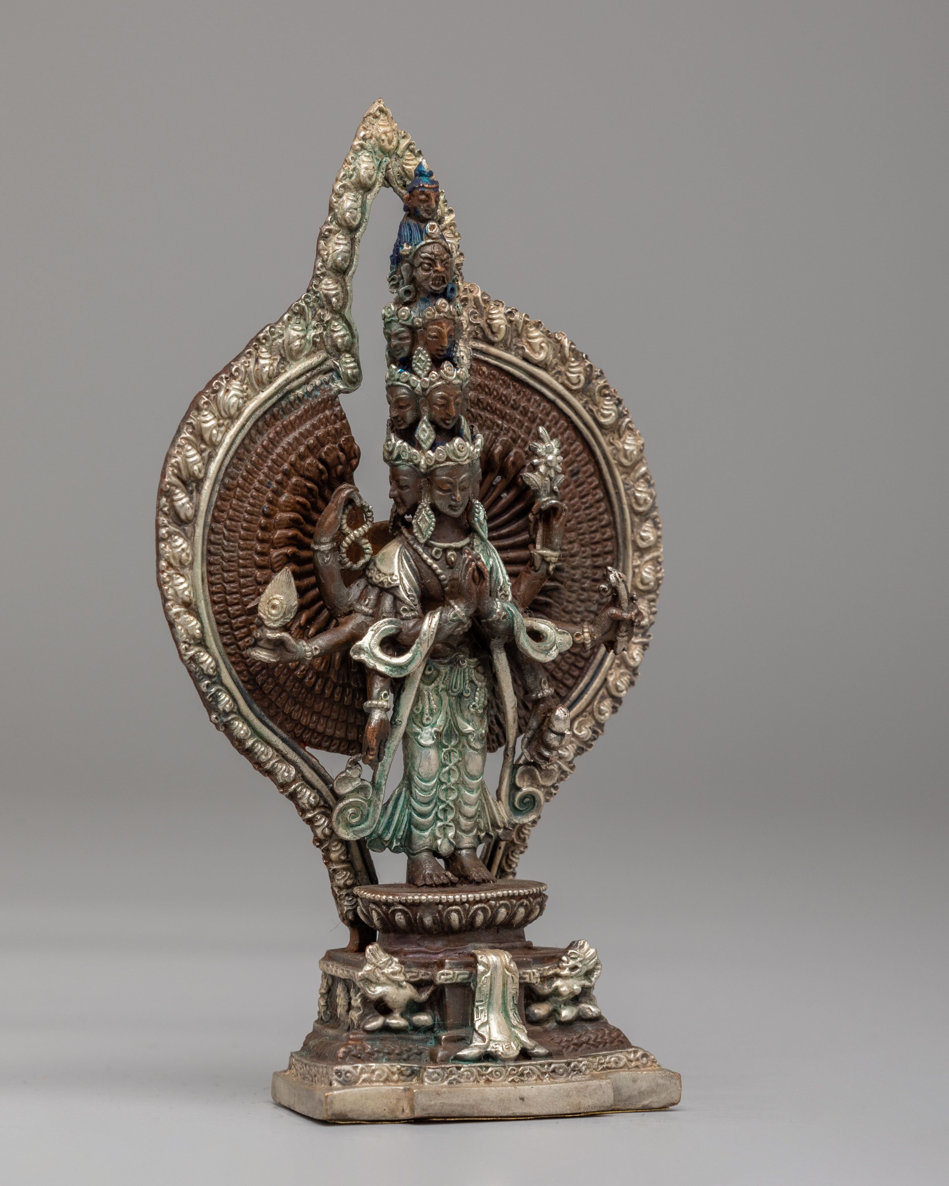 Tibetan Thousand-Armed Chenrezig Statue | Buddhist Altar Decor