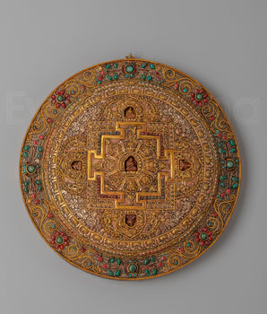 Copper Vairocana Mandala Wall Art