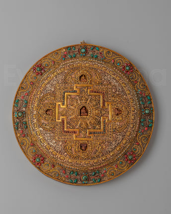Copper Vairocana Mandala Wall Art