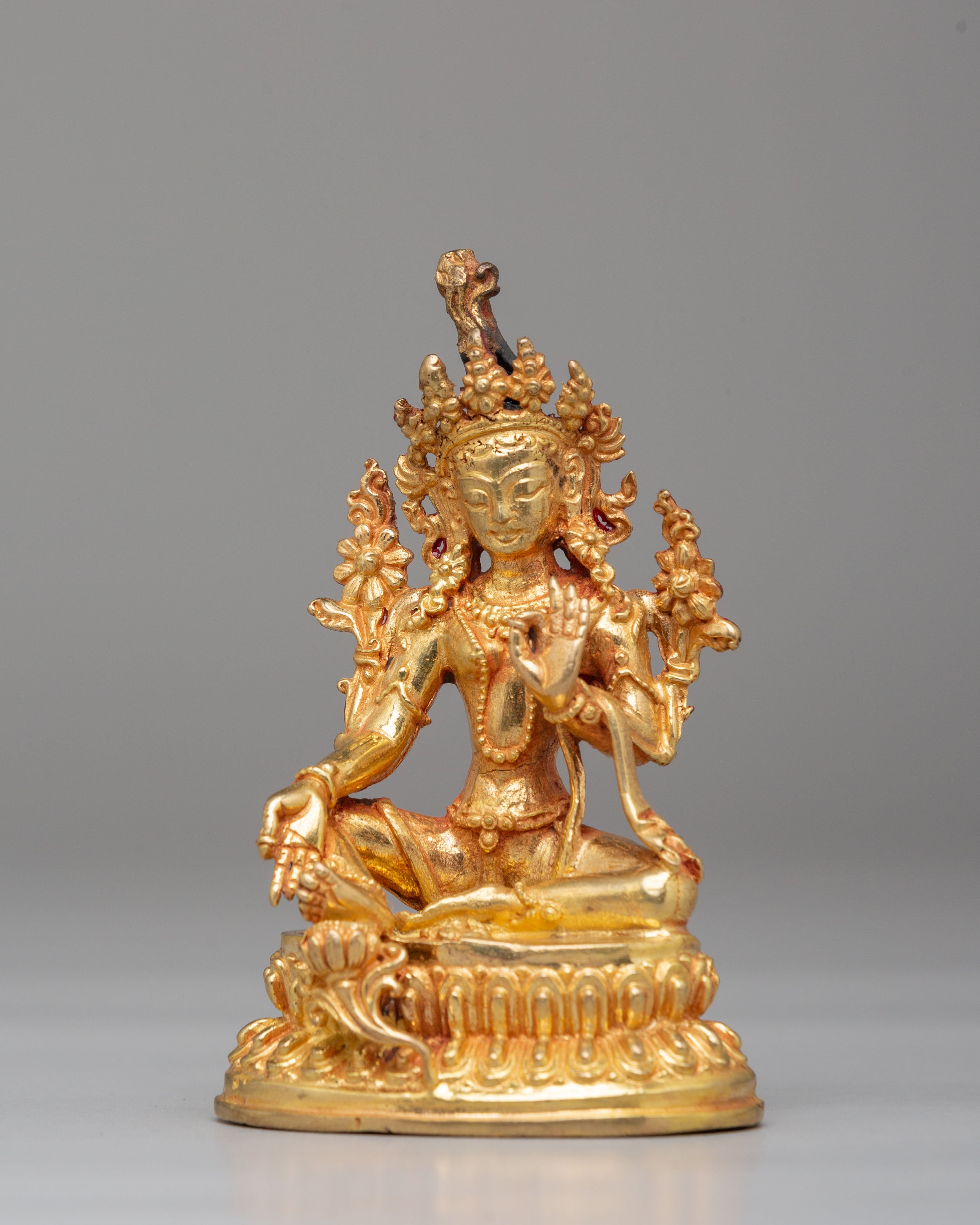 Sacred Altar Green Tara Statue | A Divine Representation of Compassion