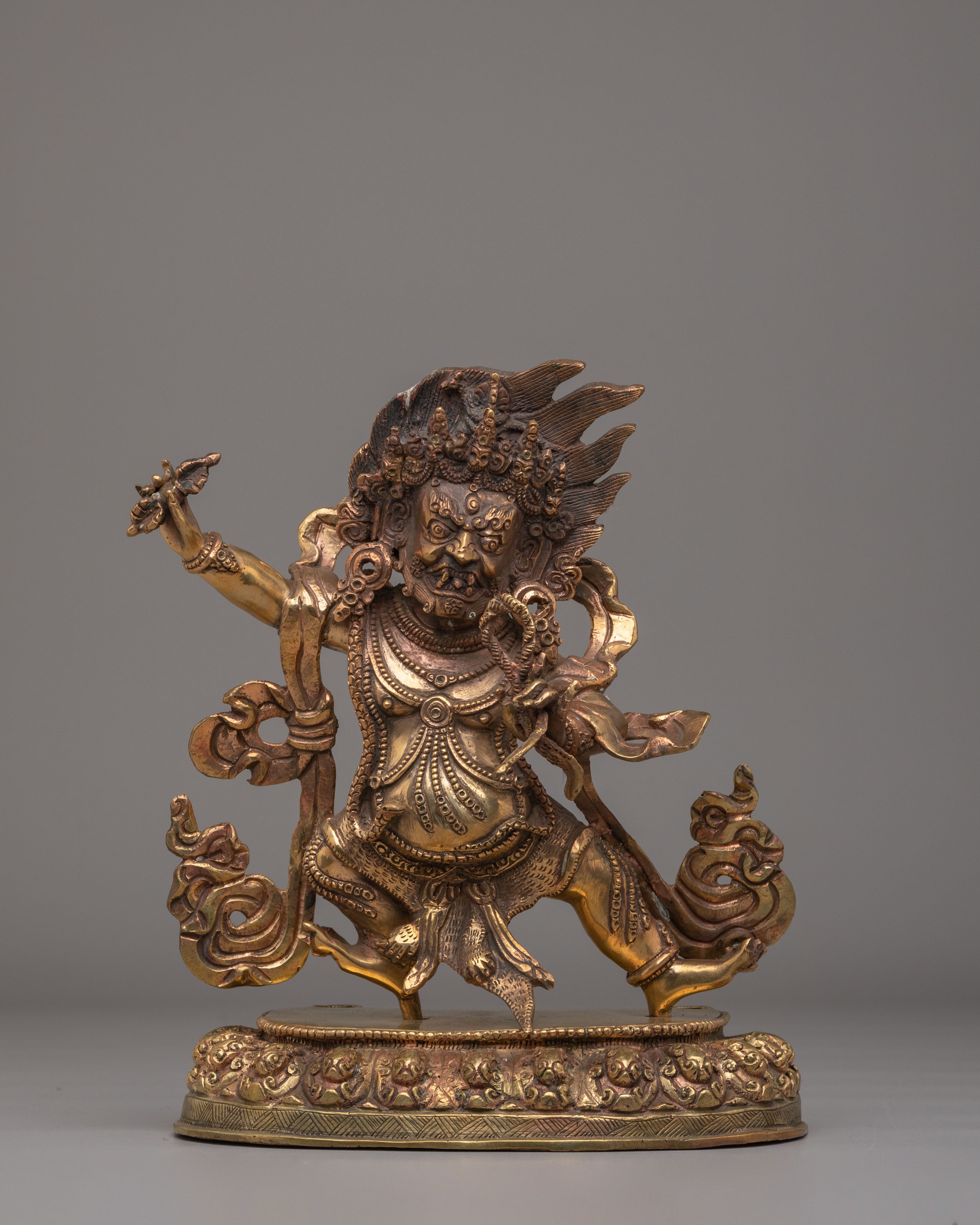 Handcrafted Vajrapani Deity Statue | Tibetan Protector Deity Sculpture