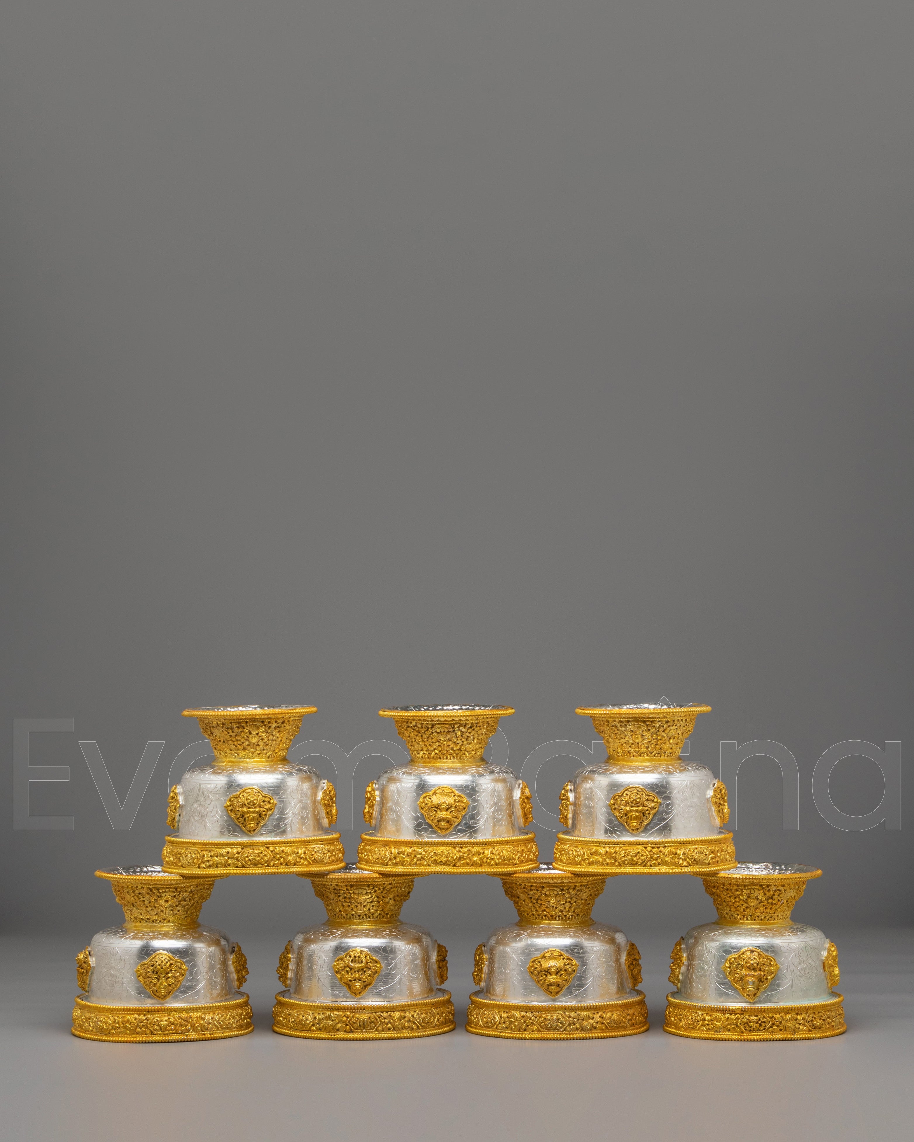Sacred Buddhist Offering Bowls Set