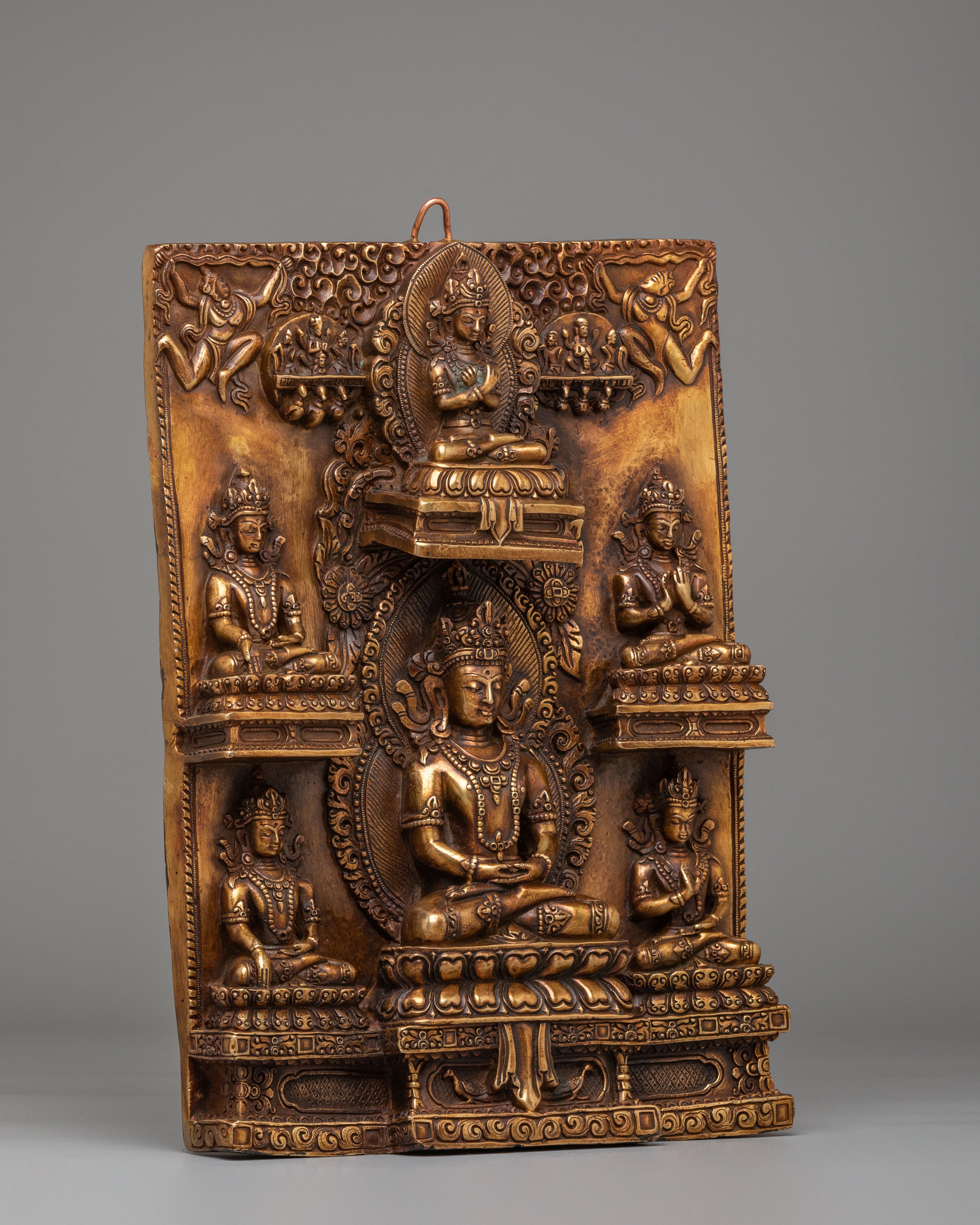 Carved Deity Wall Hanging | Sacred Artwork for Home Decor