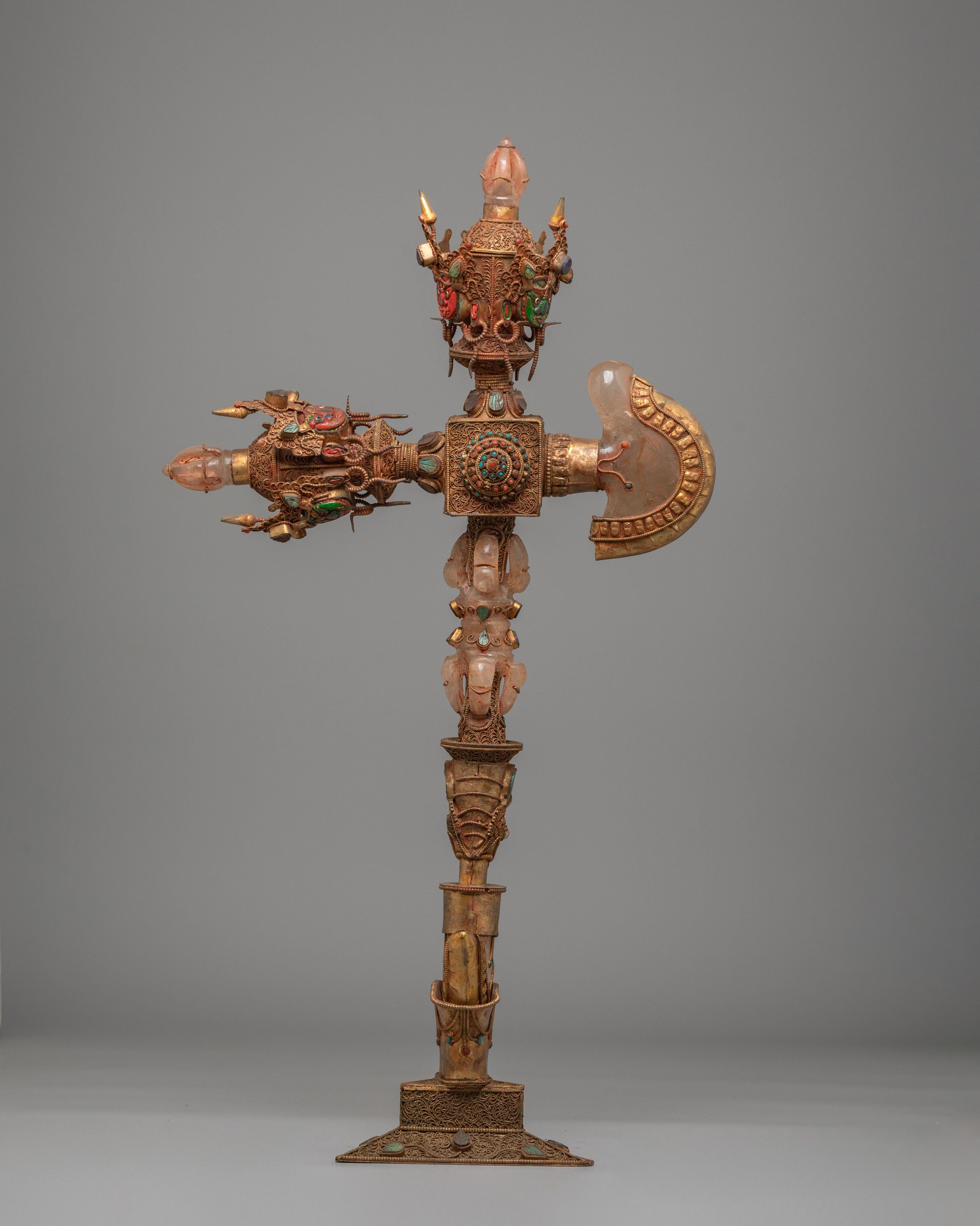 Ceremonial Ritual Kartika Knife | Ritual Curved Blade for Sacred Ceremonial Use