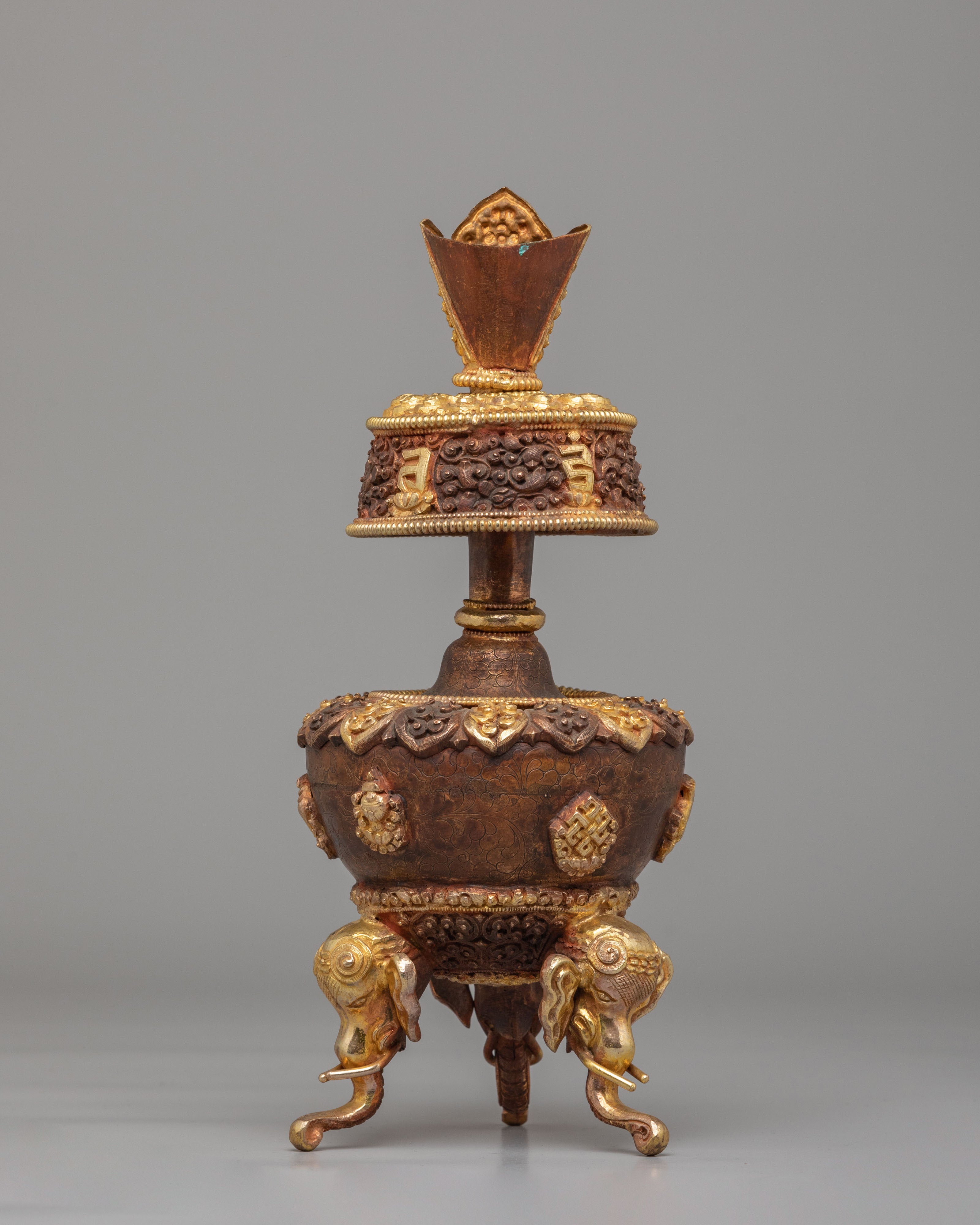 Handmade Ritual Bhumba Set for Altar | Sacred Tibetan Offering Vessels