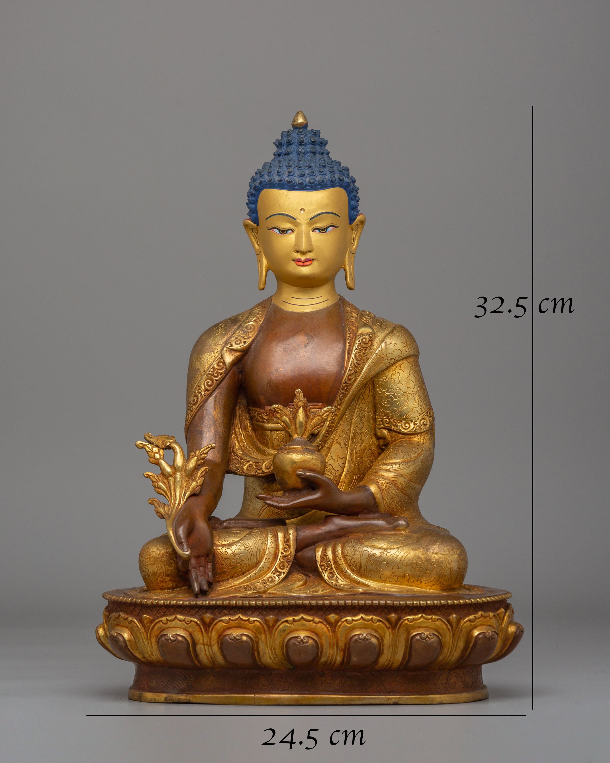 Sacred Himalayan Healing Buddha Statue | Medicine Buddha Figurine