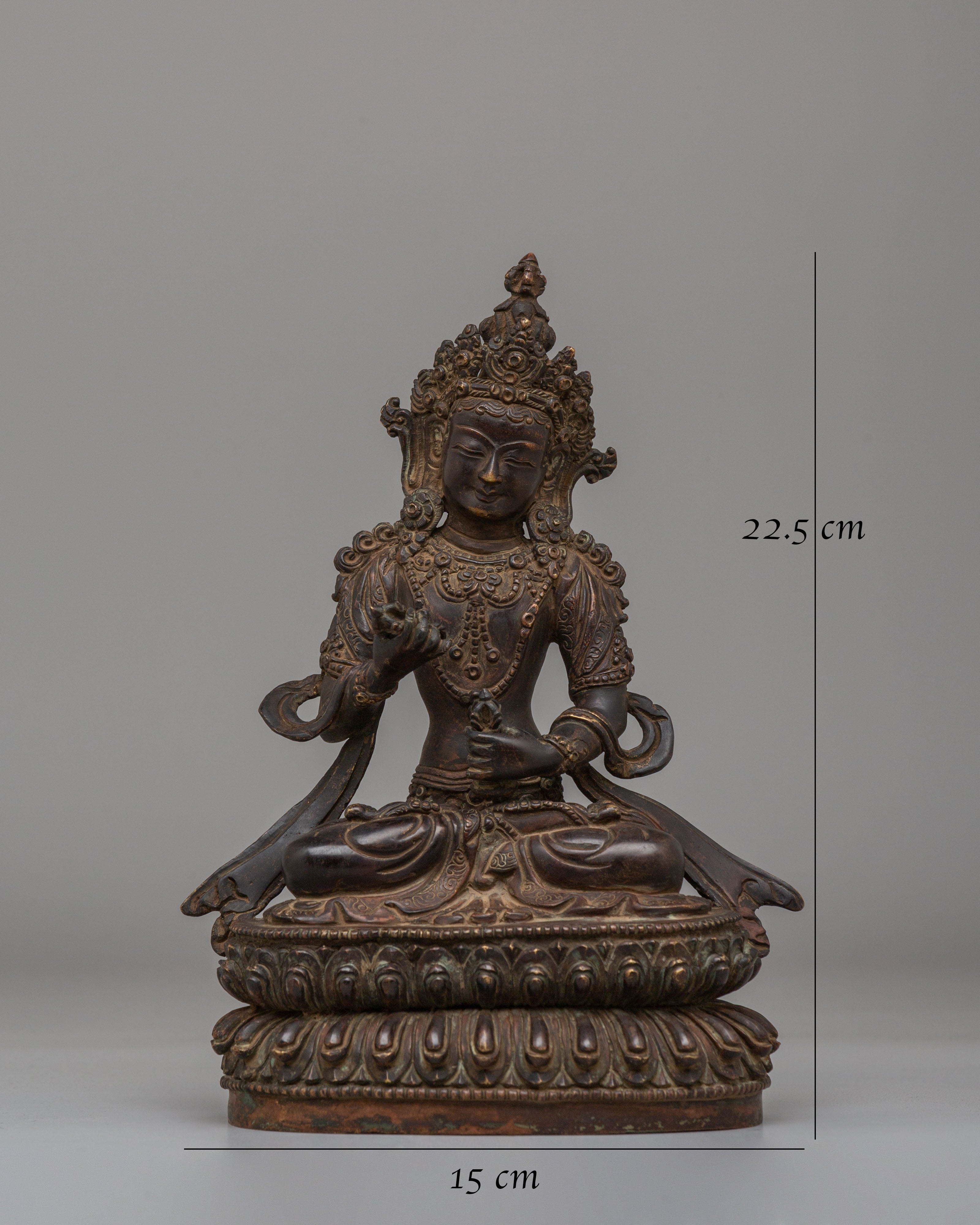 Sacred Vajrasattva Deity Statue | Copper Body Statue