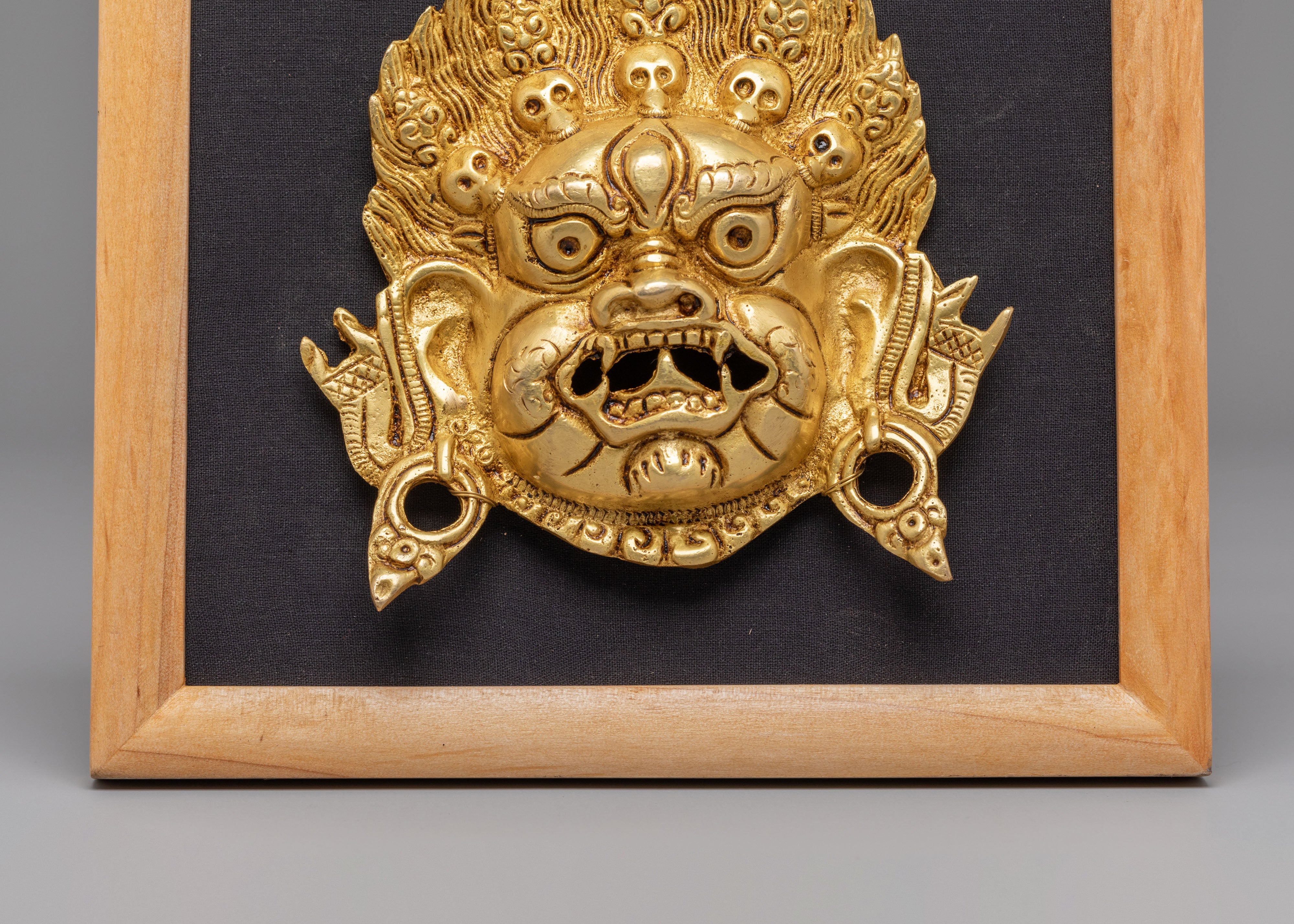 Traditional Tibetan Mahakala Wall Decor | Himalayan Artwork for Spiritual Protection