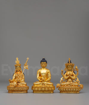 Buddha Dharma Sangha Statue Set 