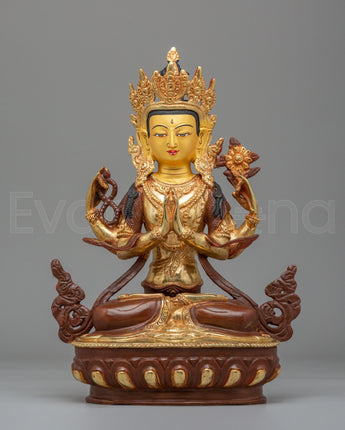 Traditional Chenrezig Shrine Statue