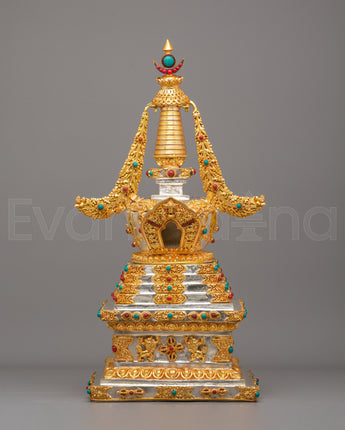 Handmade Tibetan Enlightenment Stupa