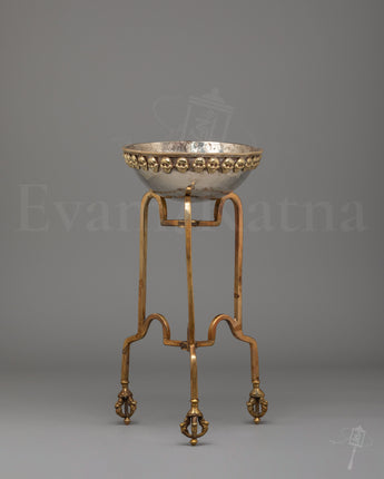 Buddhist Altar Kapala With Stand 