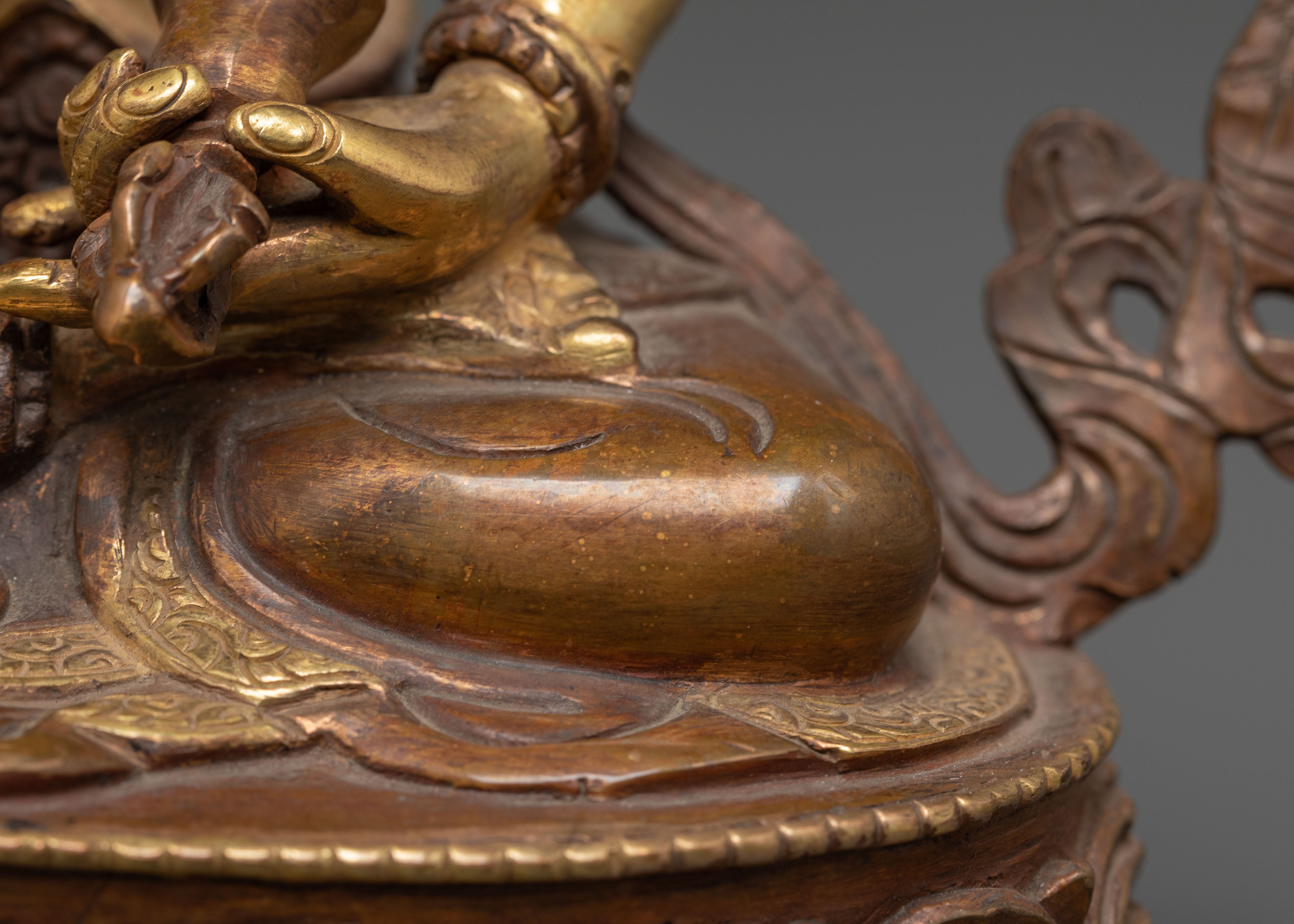 Tibetan Vajrasattva Purification Deity Statue | Vajrayana Art