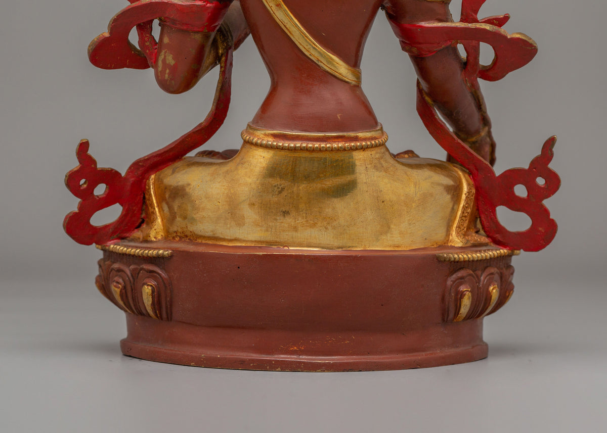 Tibetan Healing Deity White Tara Statue | Handcrafted Spiritual Decor