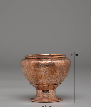 Handcrafted Golpa Art | Copper Ritual Bowl for Meditation