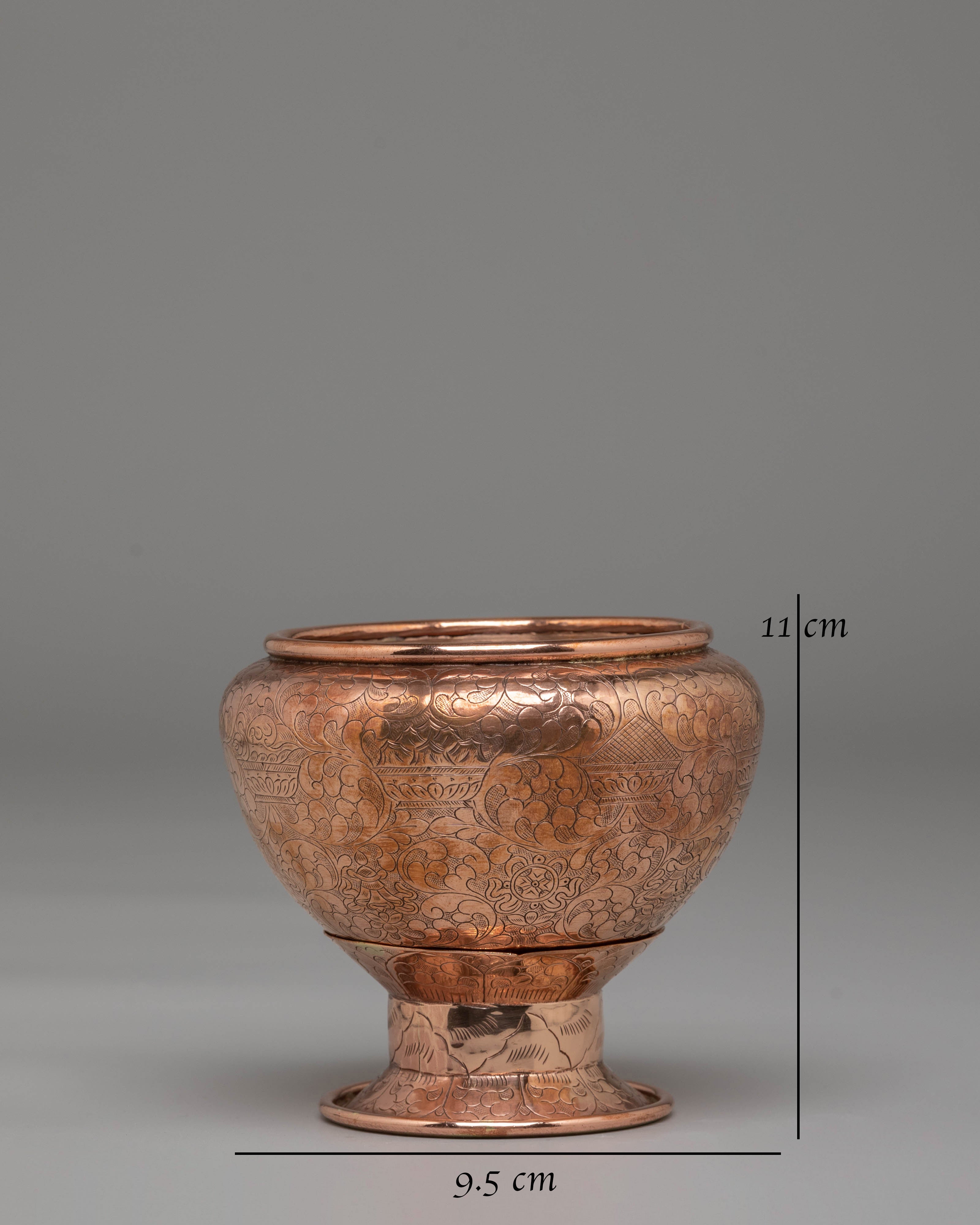 Handcrafted Golpa Art | Copper Ritual Bowl for Meditation