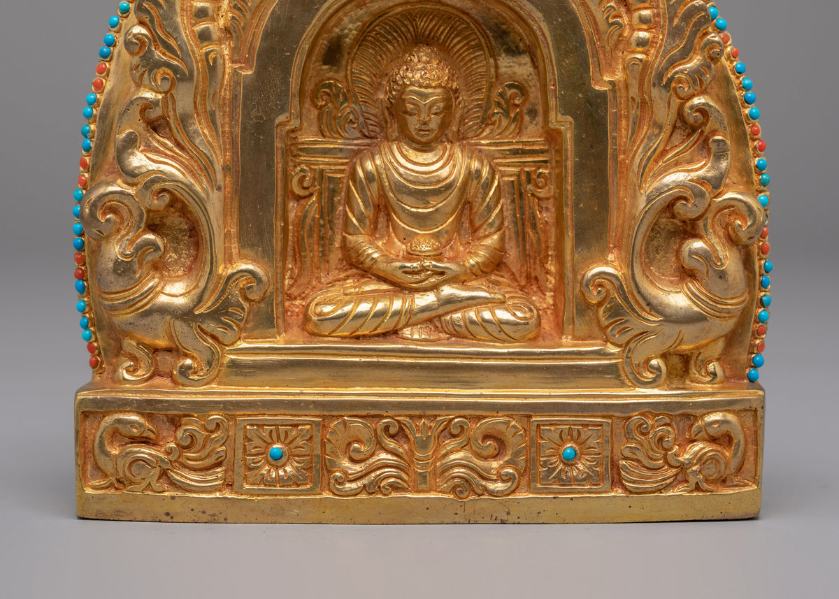 Buddha Of infinite Light Statue | Buddhist Sculpture with Gemstone