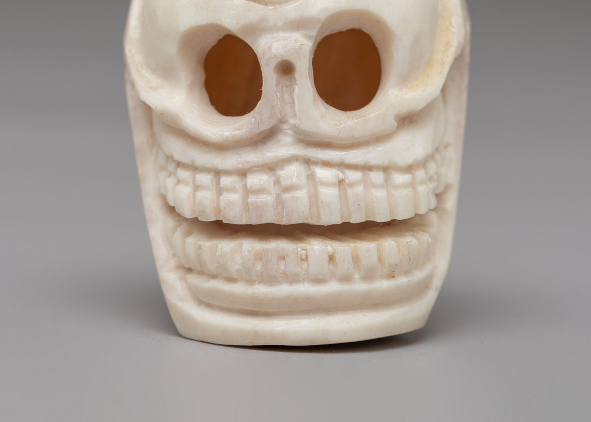 Buddhist Skull Sculpture | Handcrafted Skull Art for Meditation