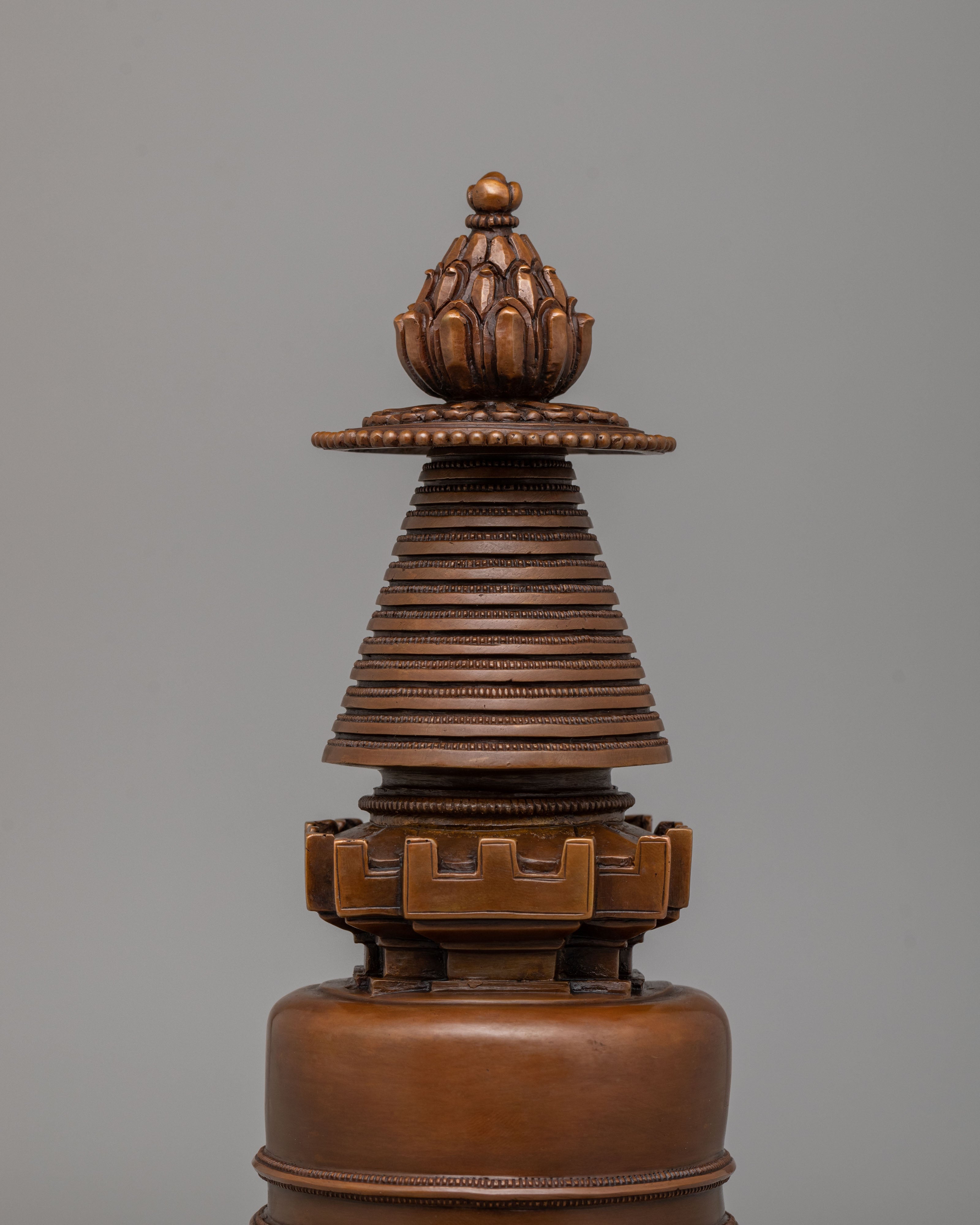 Tibetan Altar Kadampa Stupa | Copper Sacred Statue