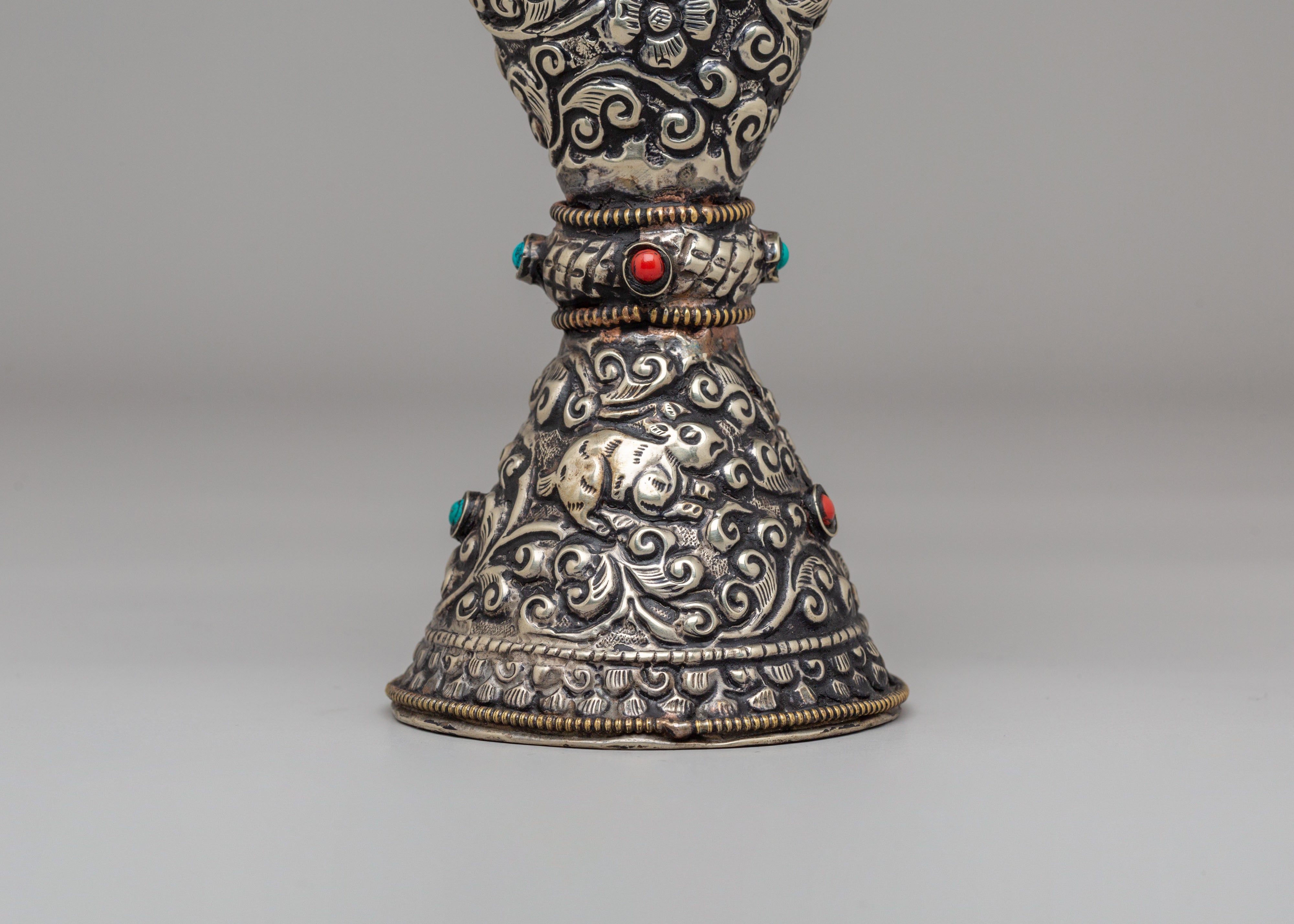 Spiritual Mahakala Engraved Phurba | Sacred Tibetan Ritual Dagger
