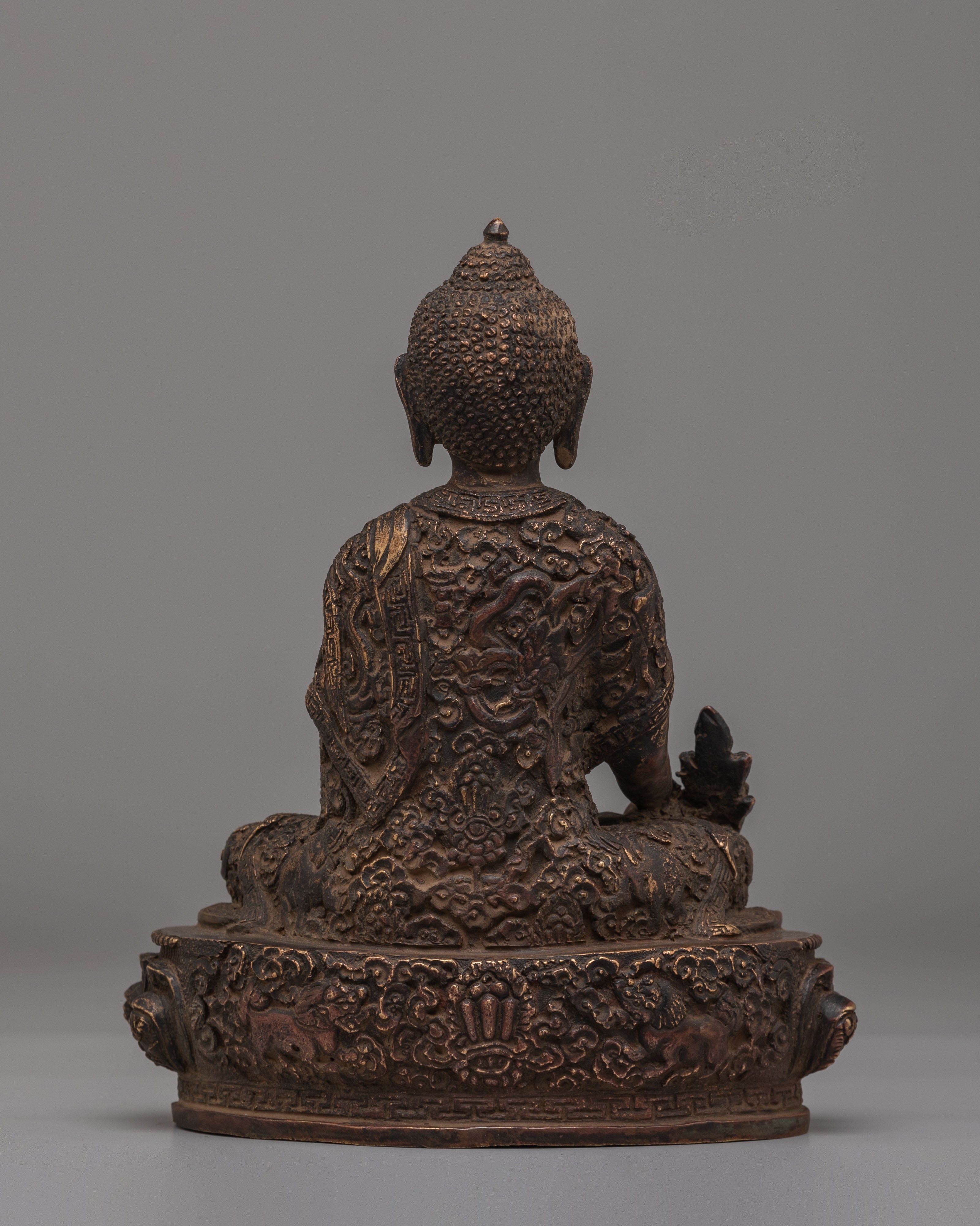 Sacred Tibetan Medicine Buddha Statue | Handcrafted Copper Statue