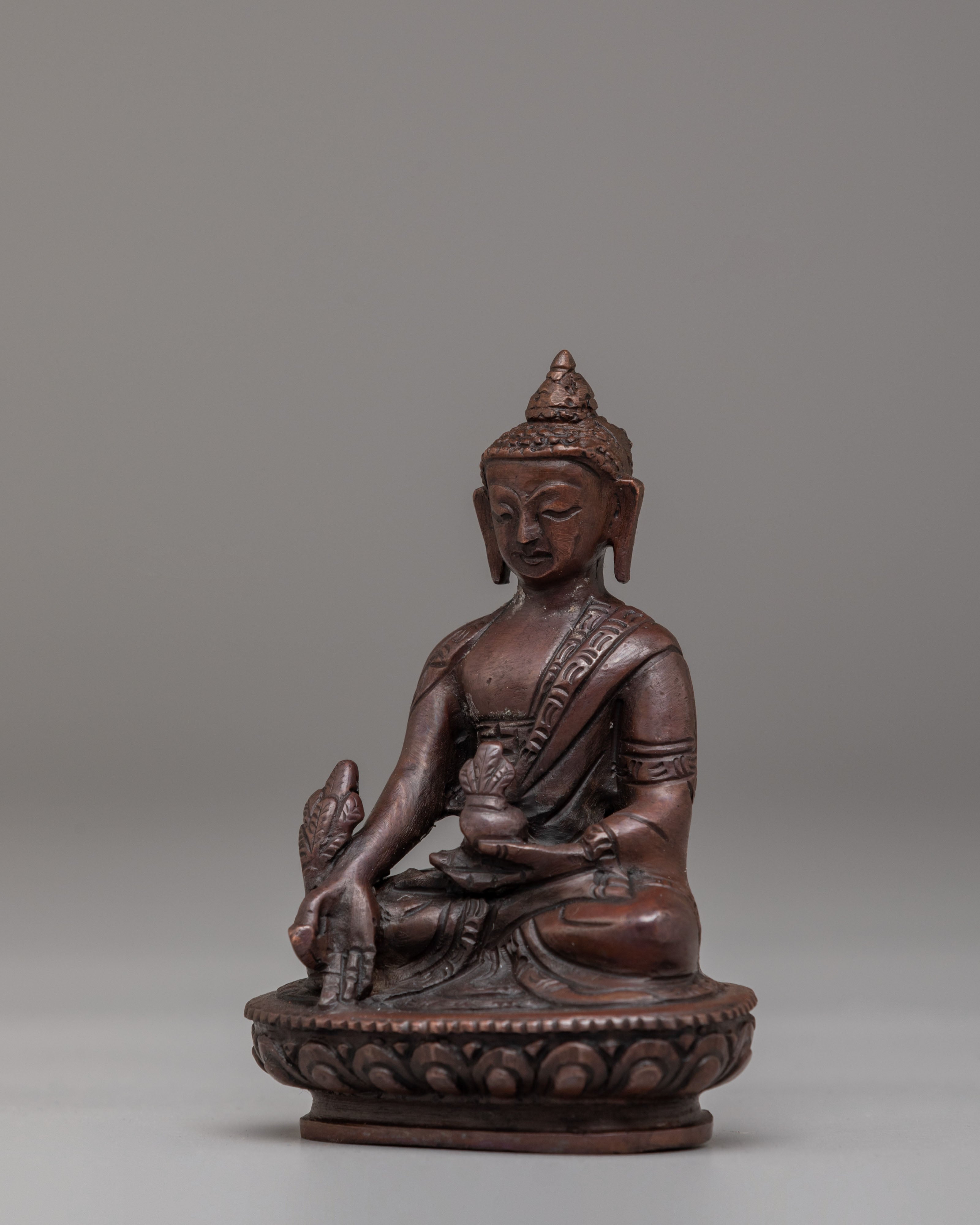 Handcrafted Medicine Buddha Buddhist Statue | Tibetan Healing Deity Sculpture