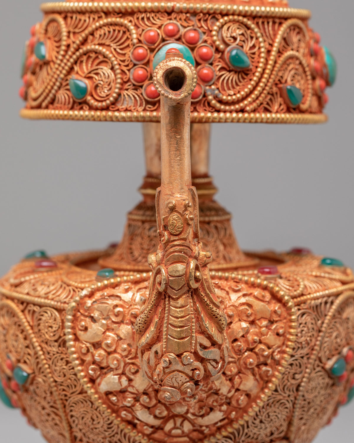 Himalayan Buddhist Bhumba Set | Traditional Tibetan Ceremonial Vessels