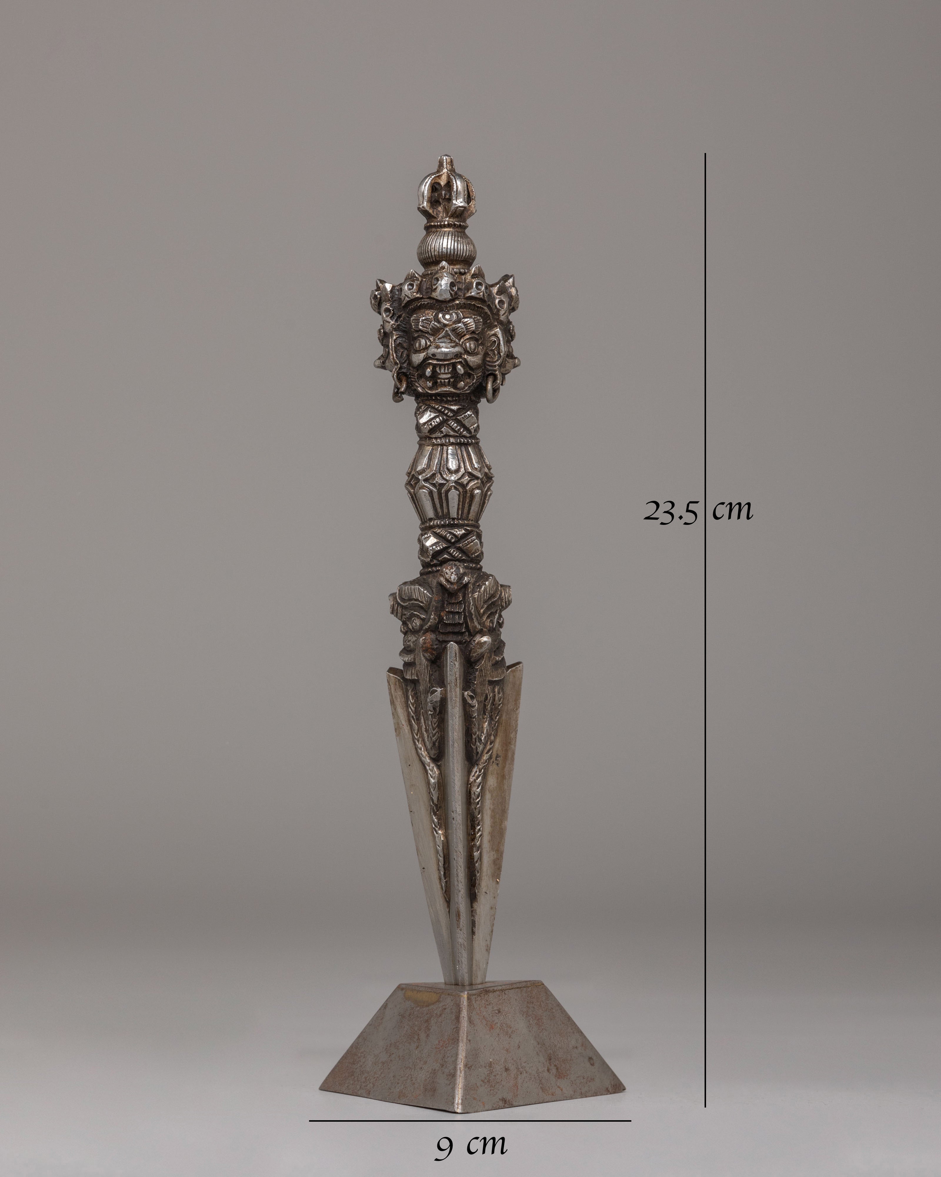 Traditional Iron Phurba | Tibetan Wrathful Deity Dagger