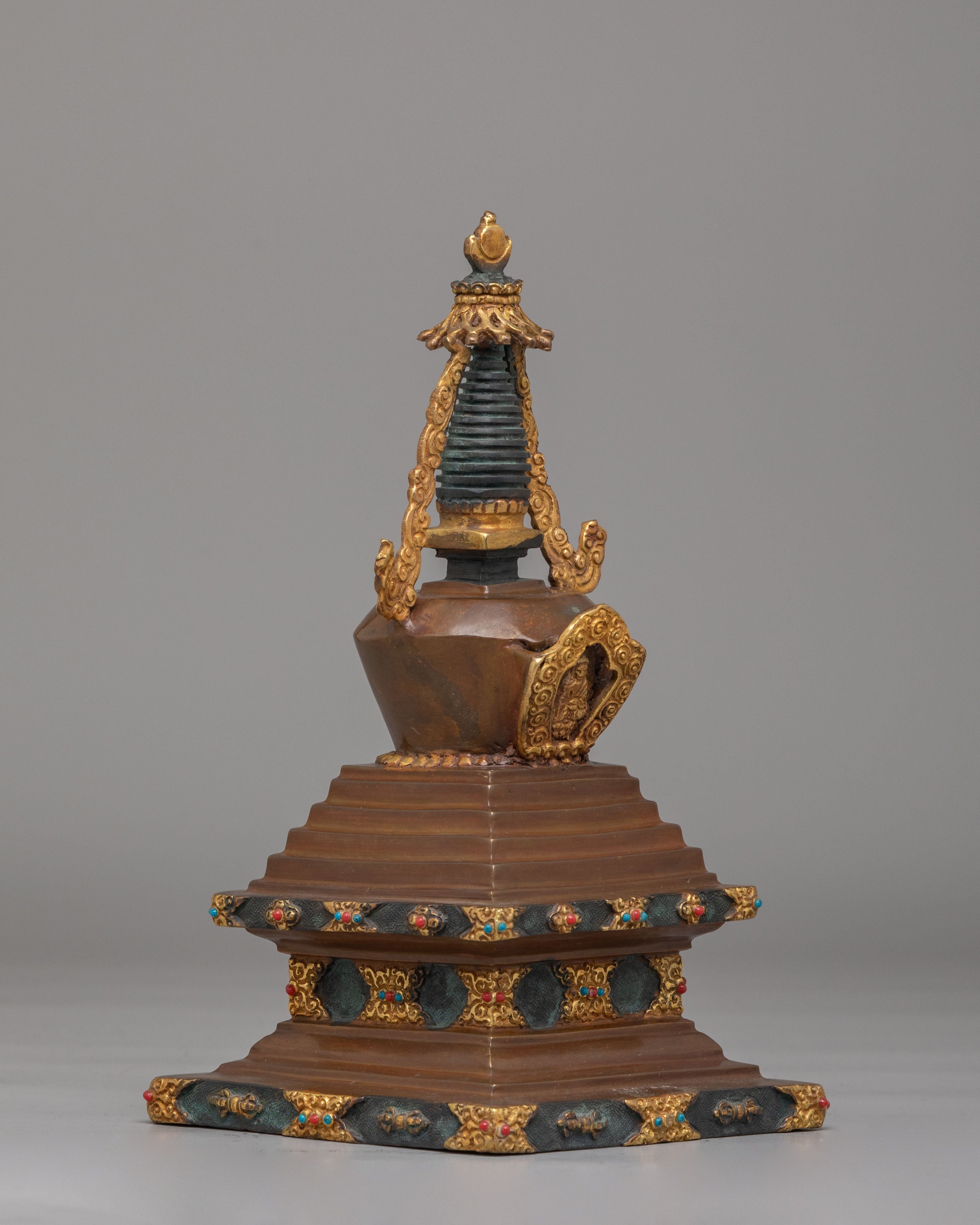 Himalayan Enlightenment Stupa for Ritual | Spiritual Decorative Stupa