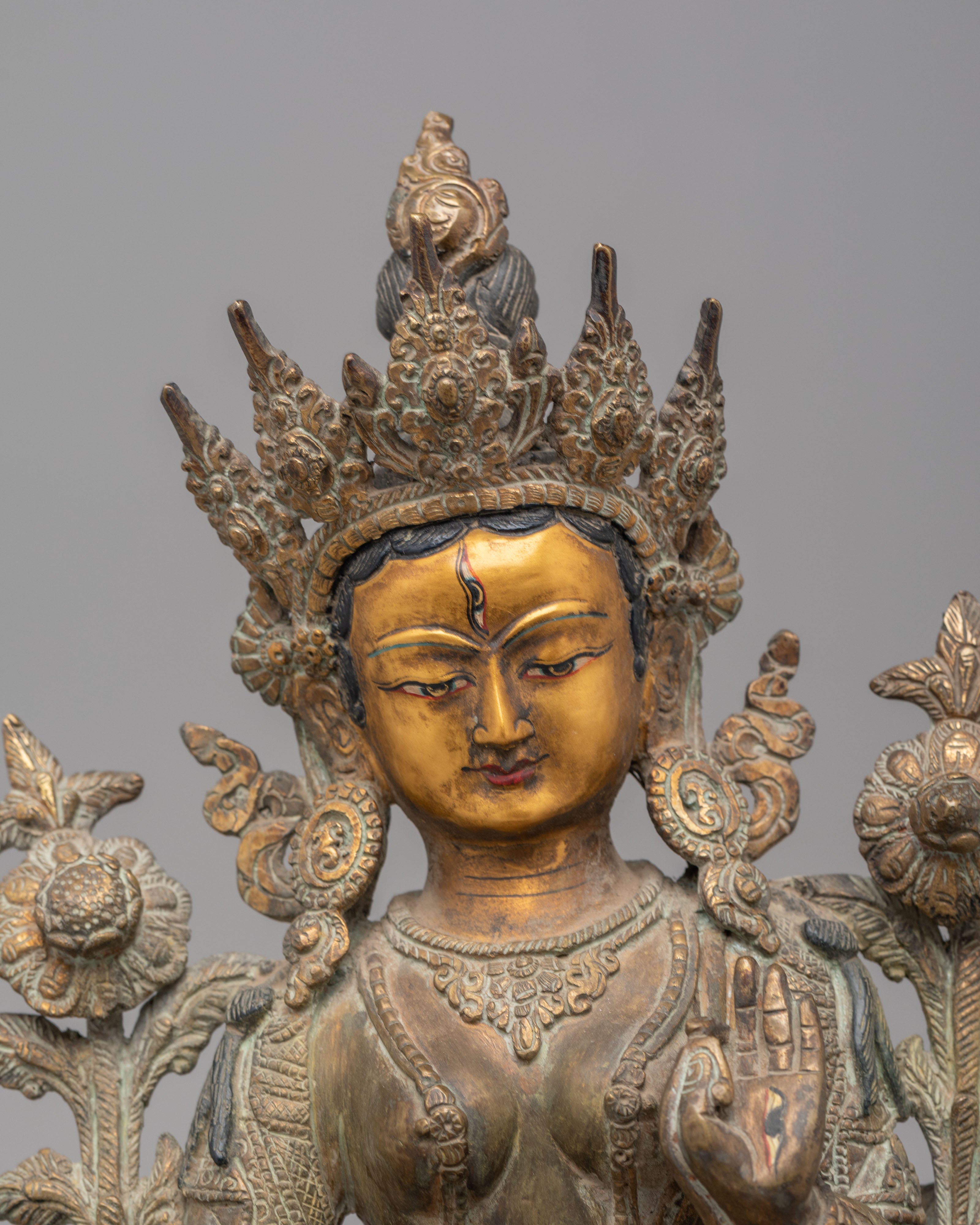 Tibetan White Tara Deity Statue | Handcrafted Divine Goddess Sculpture