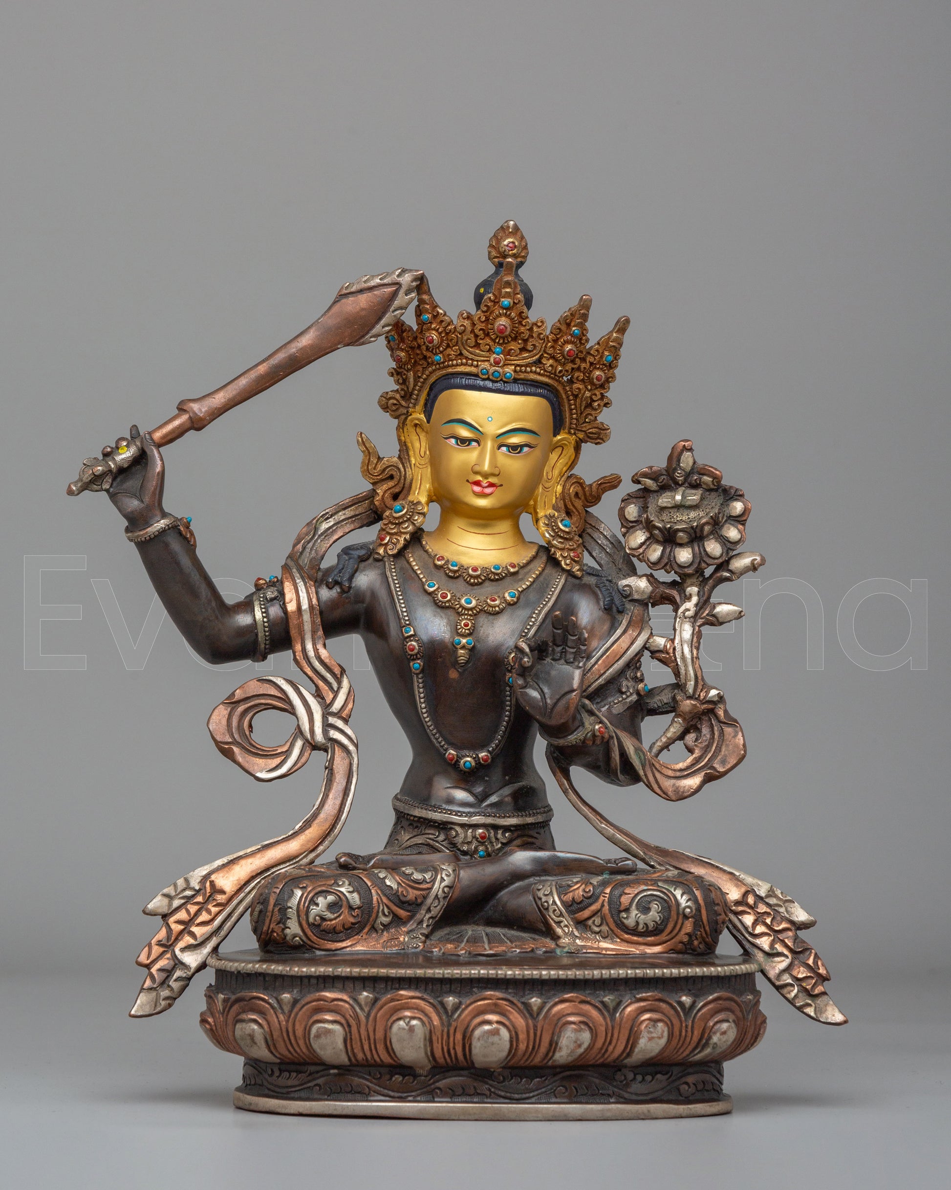 Tibetan Manjushri Wisdom Deity Statue