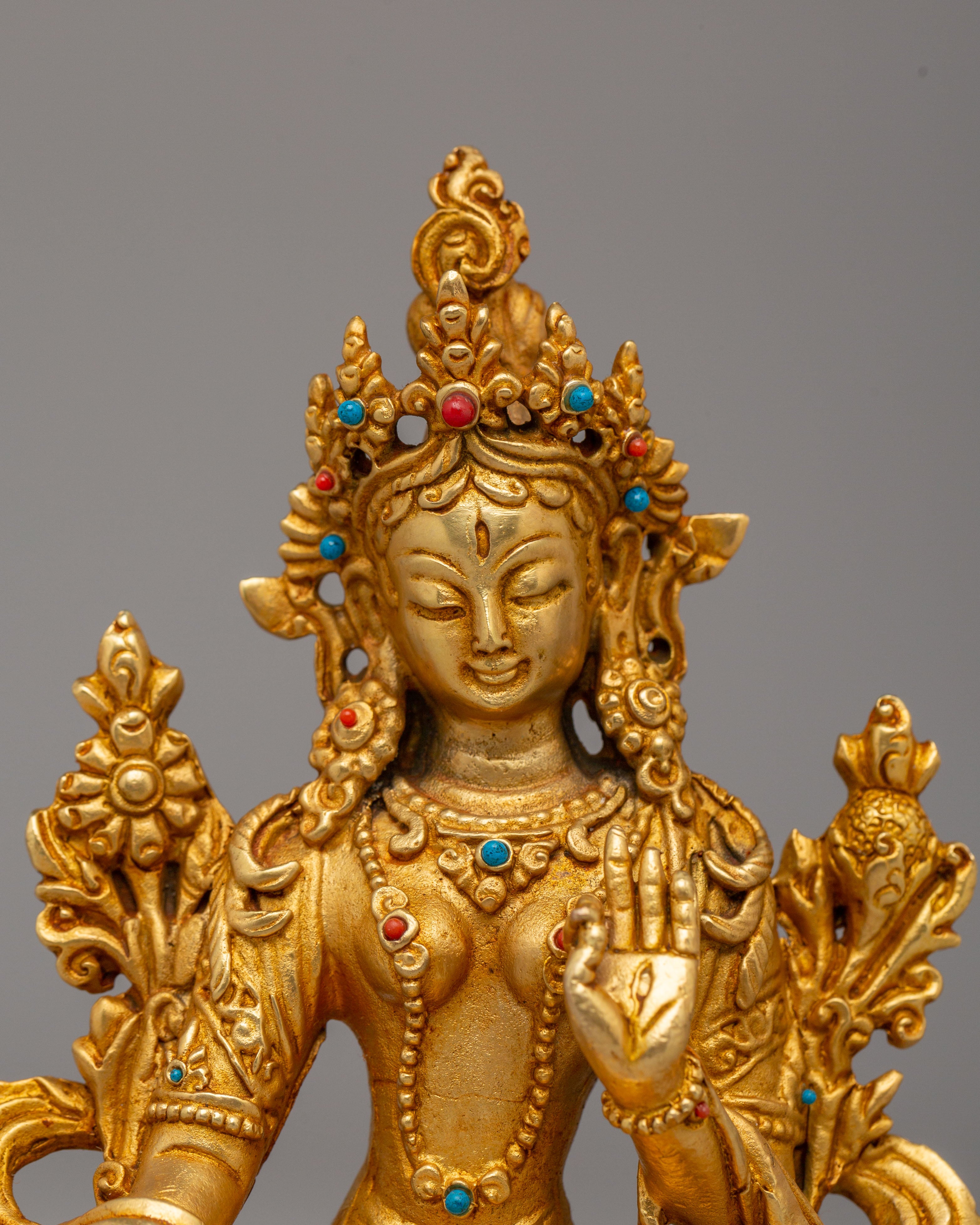 Long-Life-Deity-White-Tara-Statue | Himalayan Buddhist Artwork