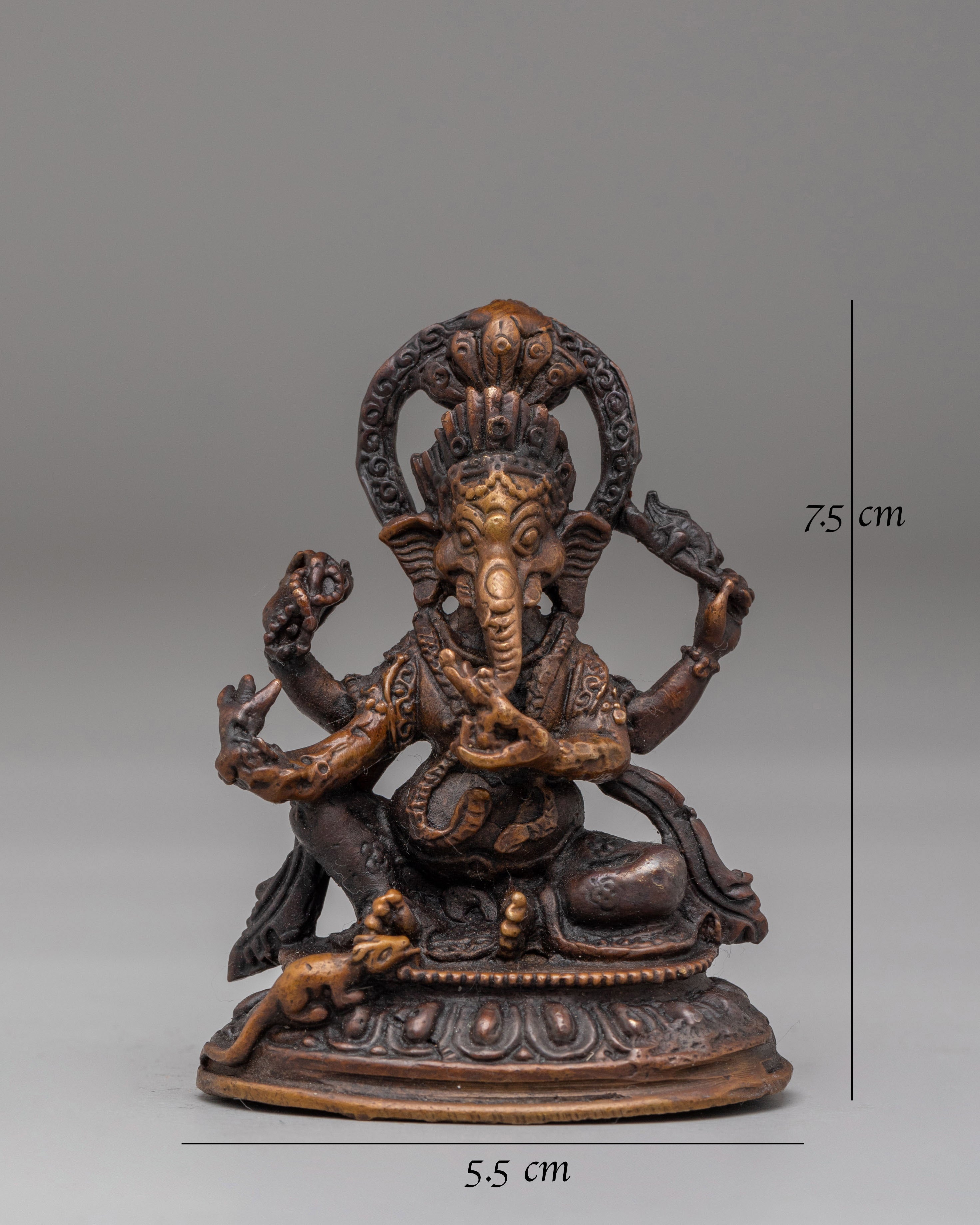 Himalayan Lord Ganesh Statue | Oxidized Copper Statue for Spiritual Decor