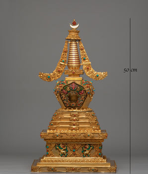 Handcrafted Traditional Tibetan Stupa | Himalayan Spiritual Decor