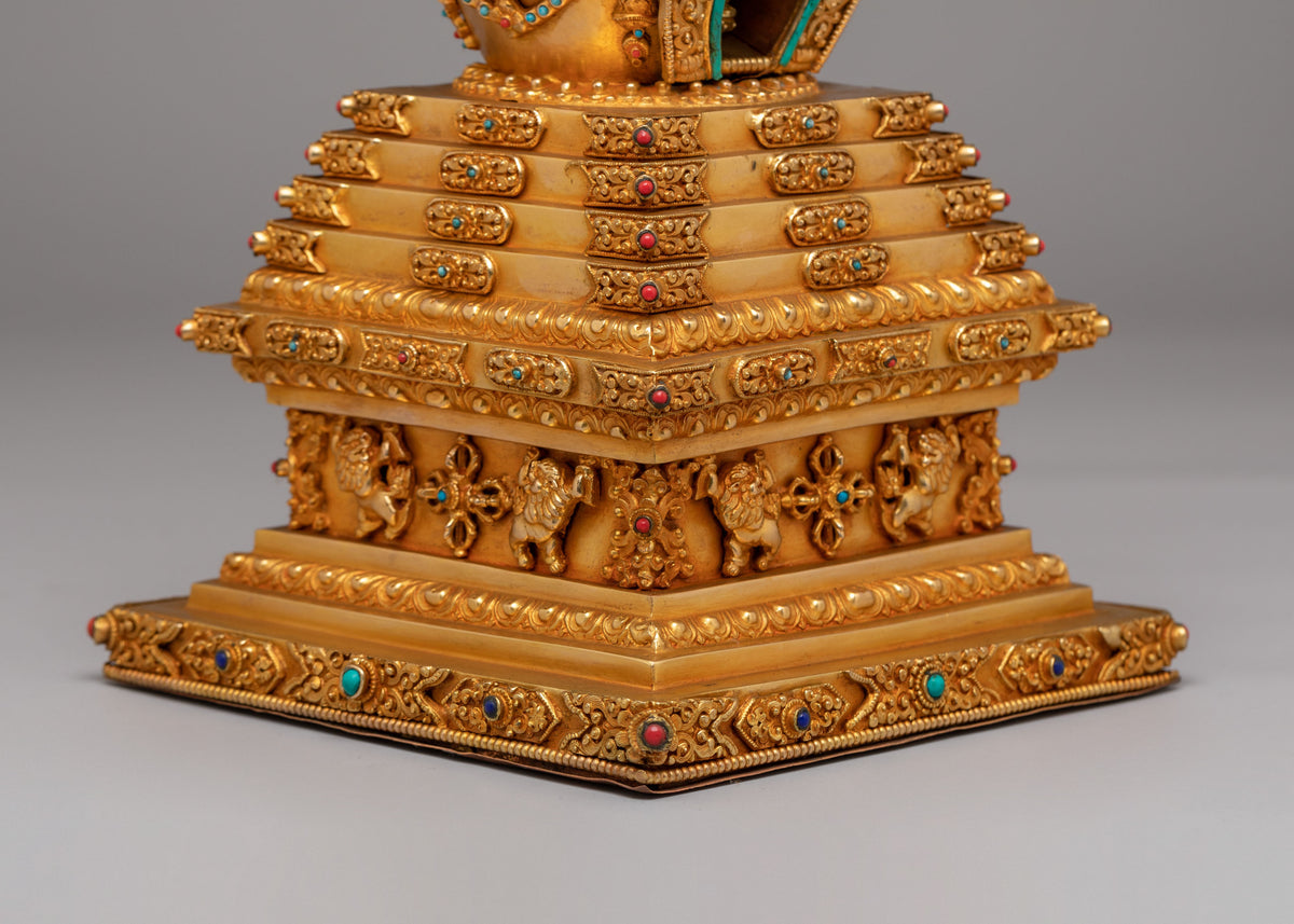 Enlightenment Stupa for Buddhist Altar | Handcrafted Spiritual Decor