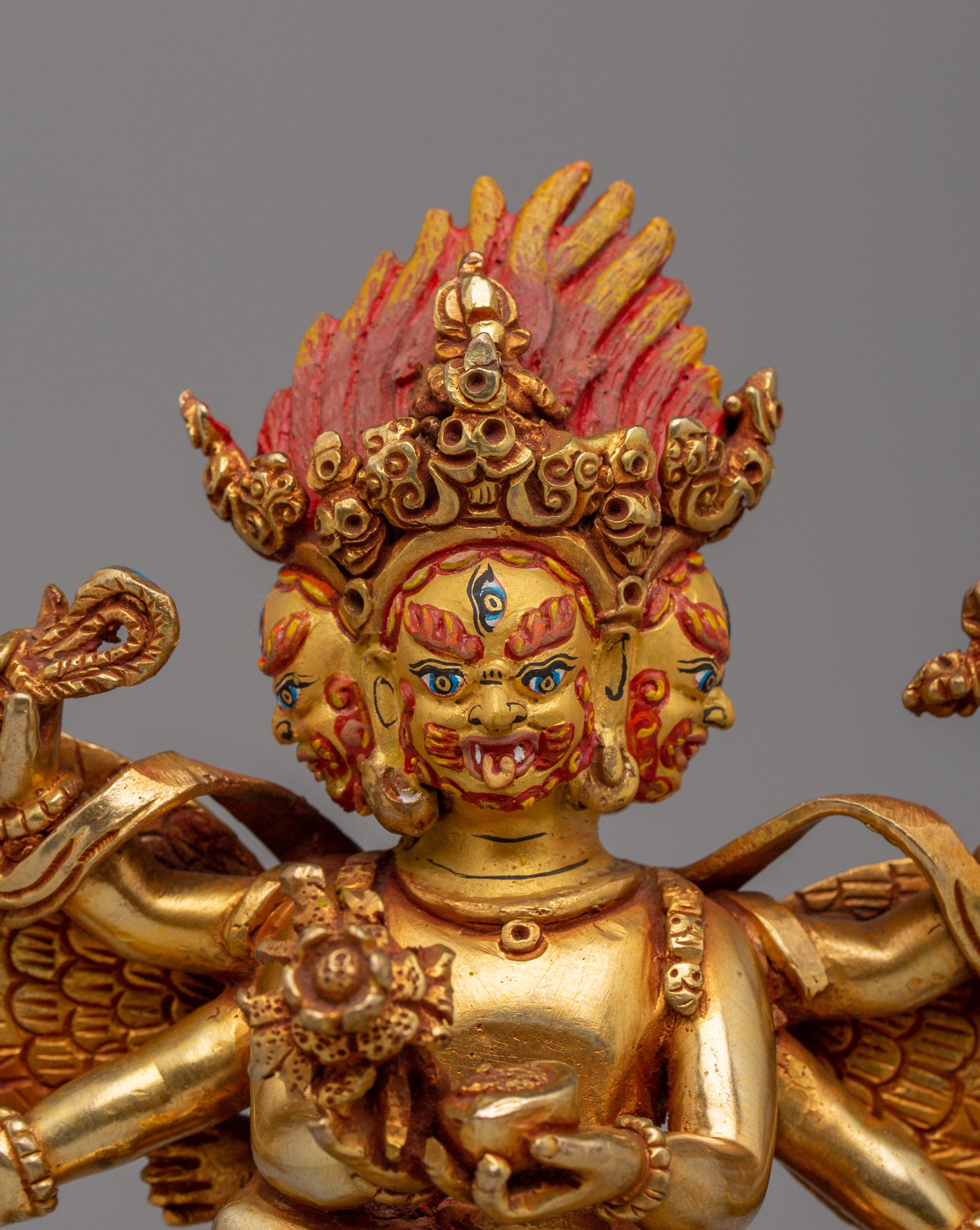 Handcrafted Altar Hayagriva Statue | Wrathful Deity Sculpture for Spiritual Protection