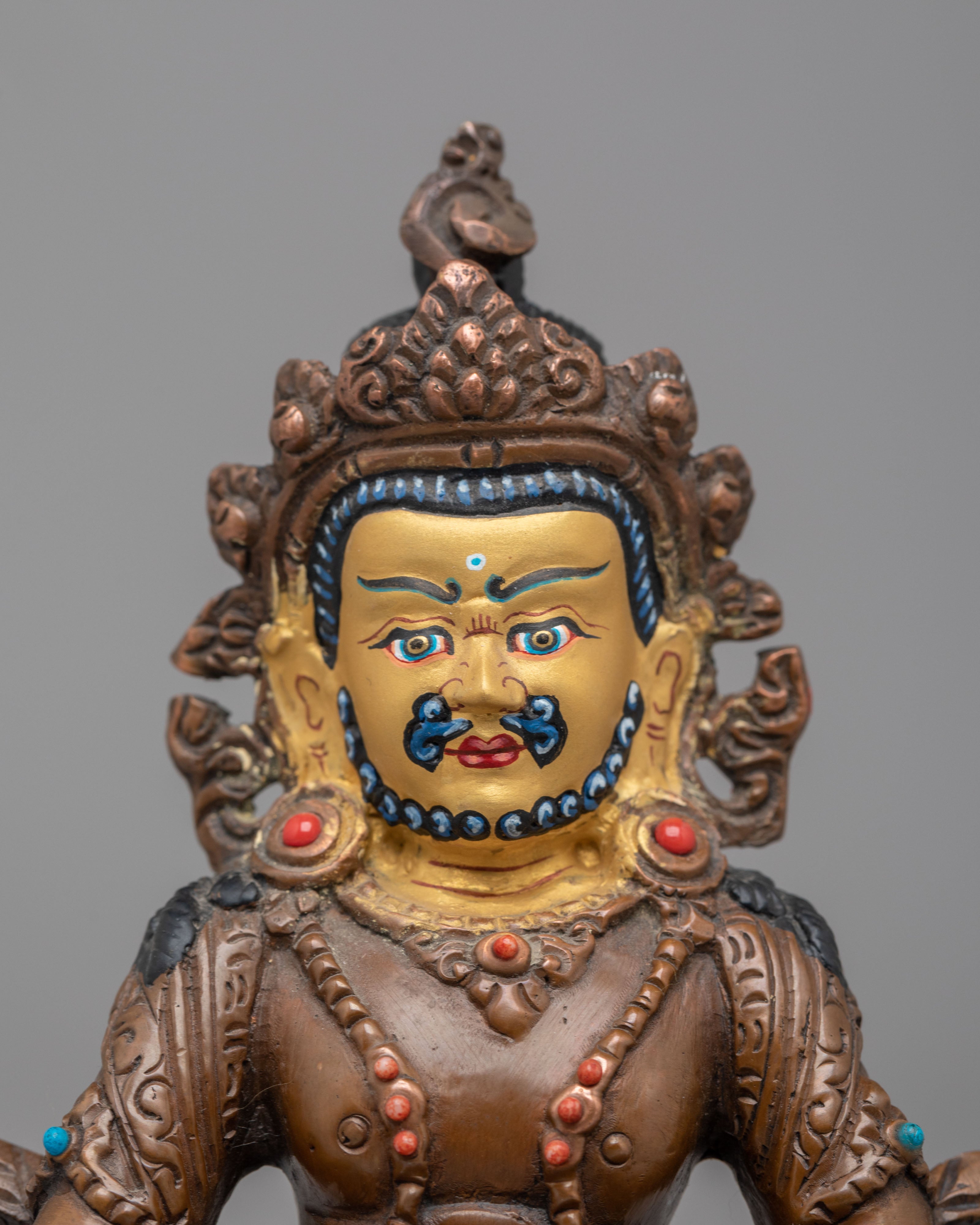 Traditional Dzambhala Sculpture | Wealth Deity Statue