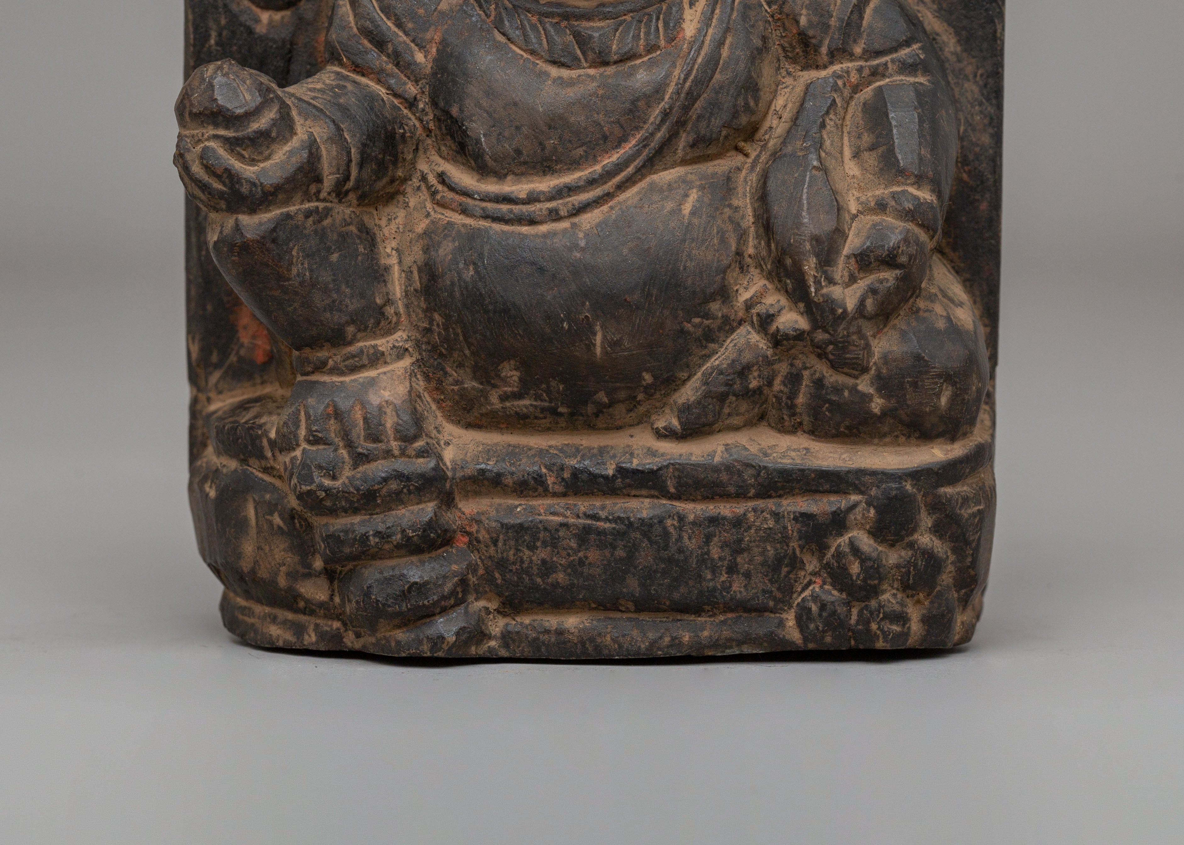 Sacred Tibetan Dzambhala Altar Statue | Wealth God Figurine