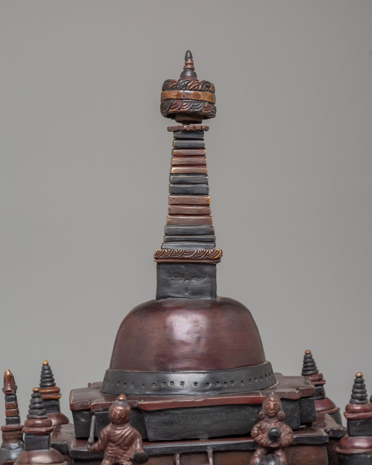 Buddhist Relic Altar Stupa | Central Stupa with Surrounding Sacred Stupas