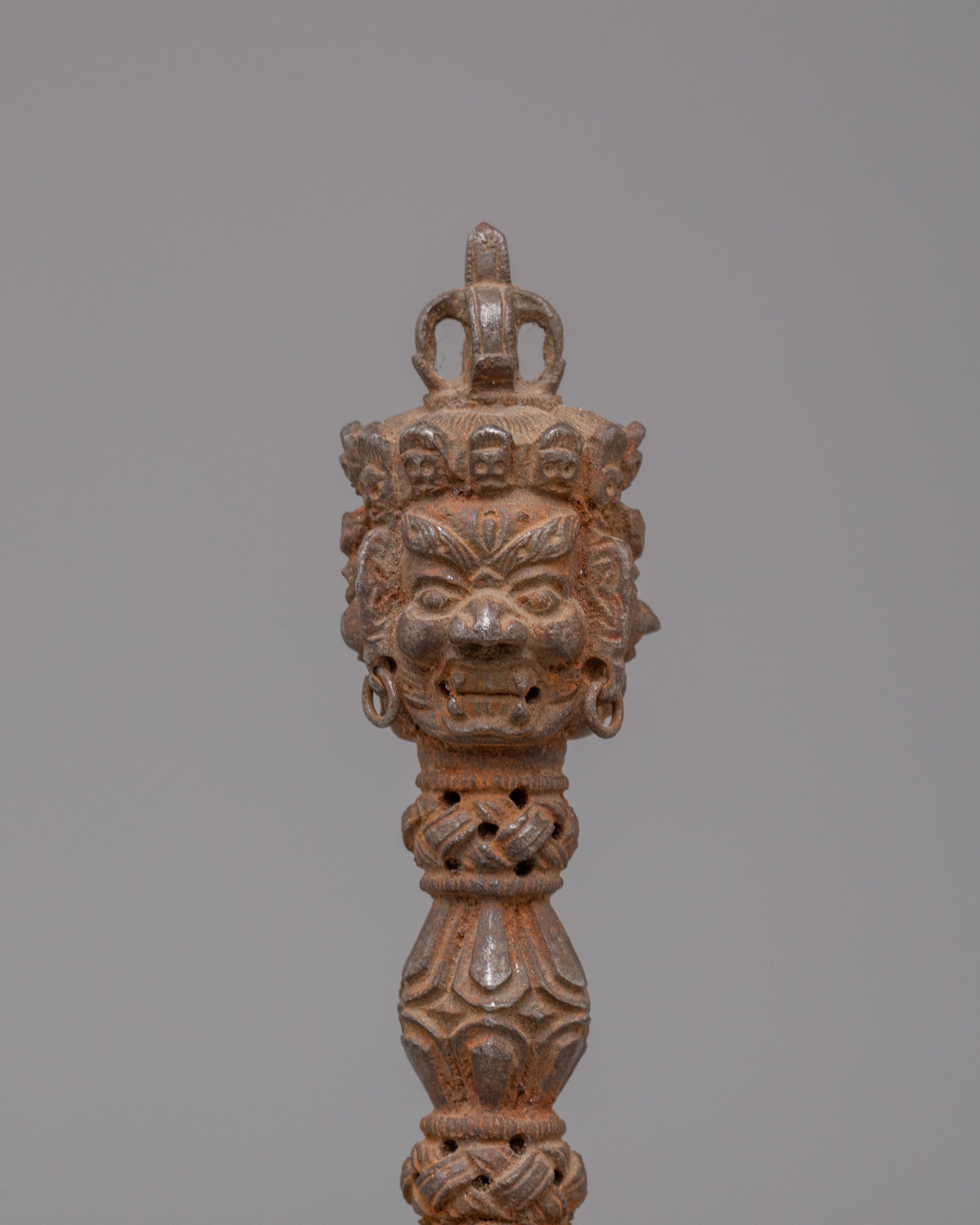 Ceremonial Phurba Ritual Dagger | Sacred Tibetan Knife for Tantric Ceremonies