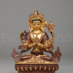 Four-Armed Chenrezig Himalayan Statue 
